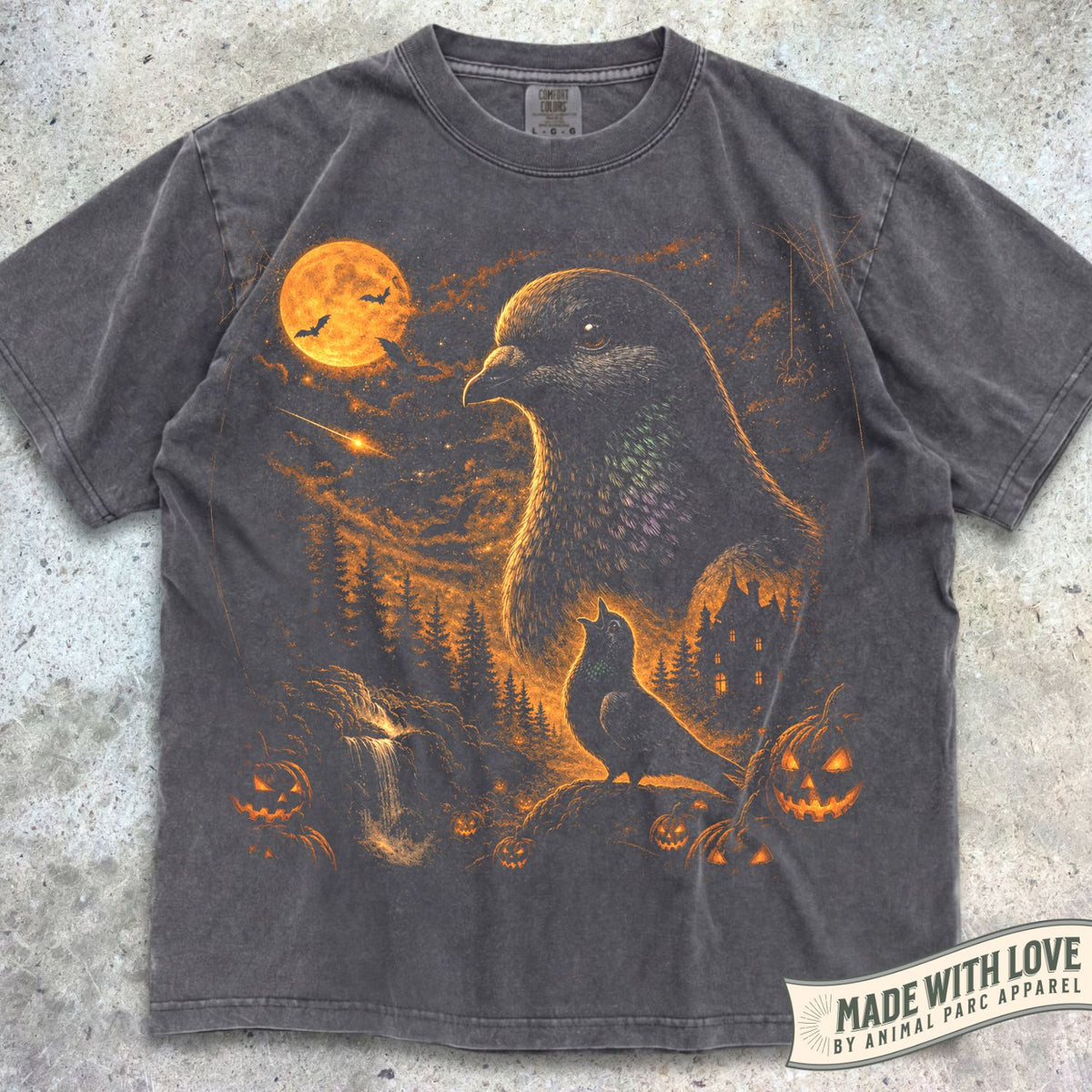 Halloween Howling Pigeon Tee