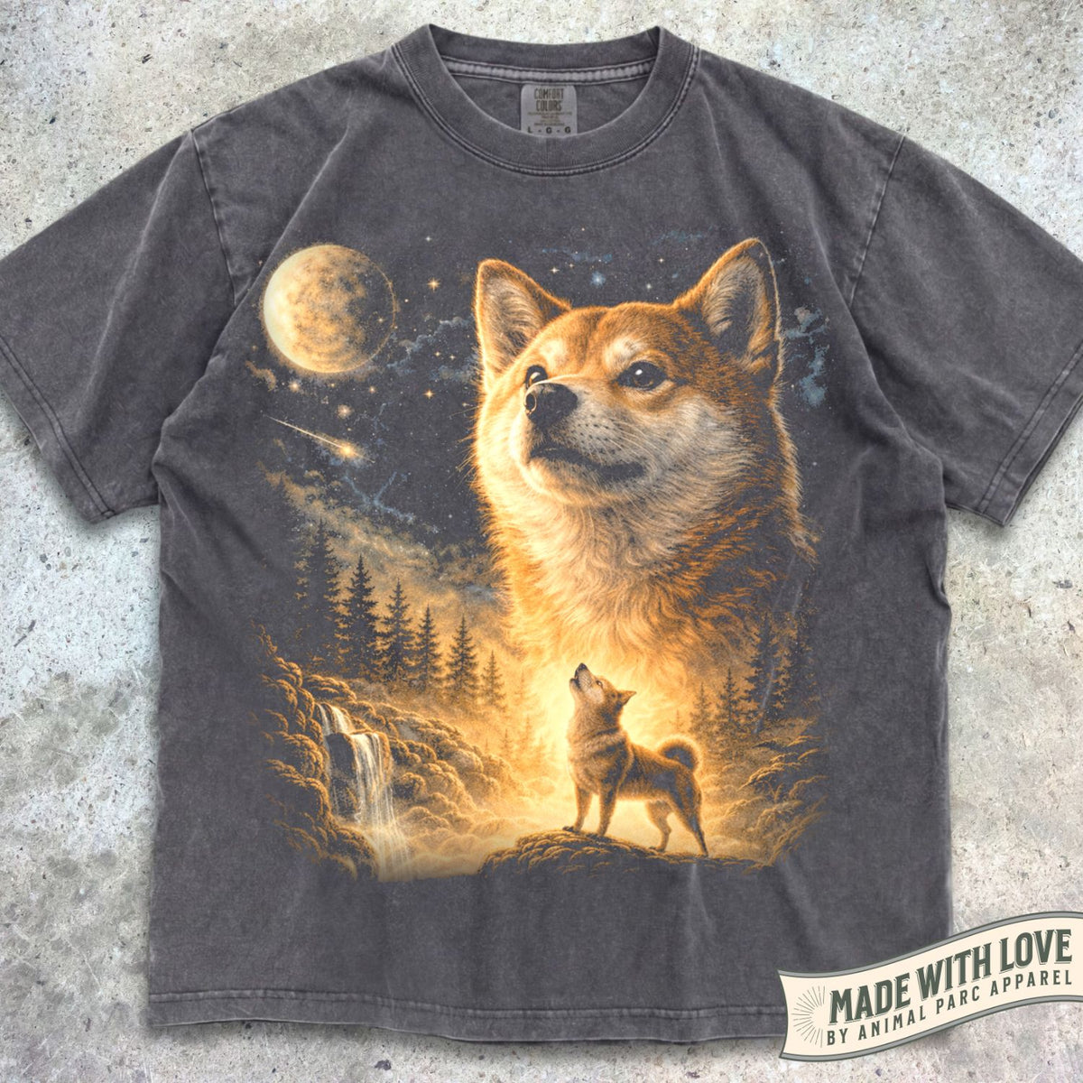Shiba Inu Howling Moon Tee