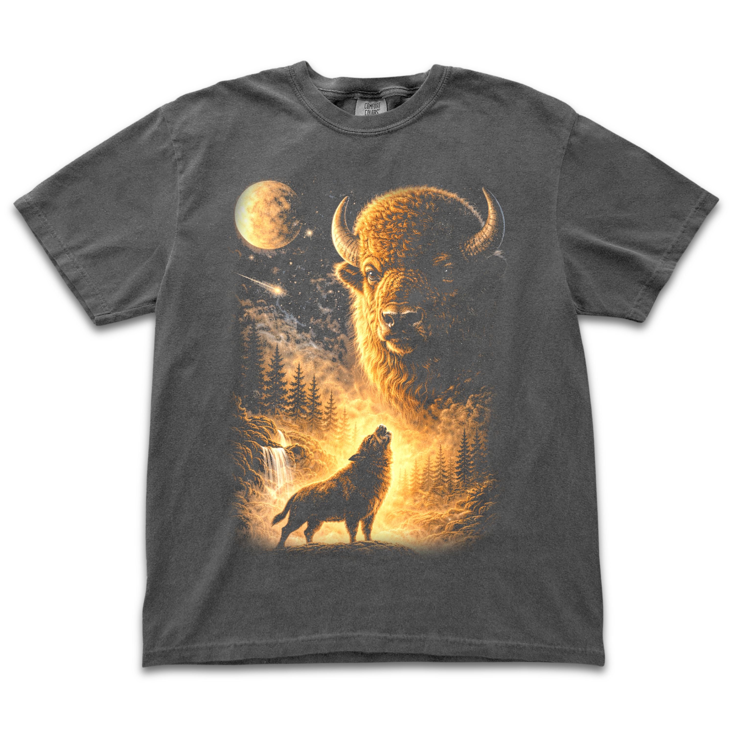 Bison Howling to the Moon