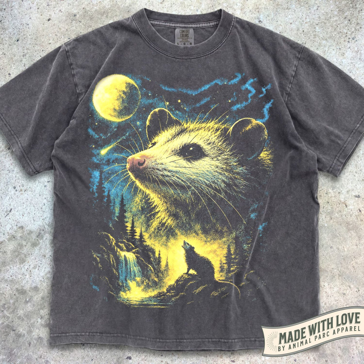 Possum Howling to the Moon Tee