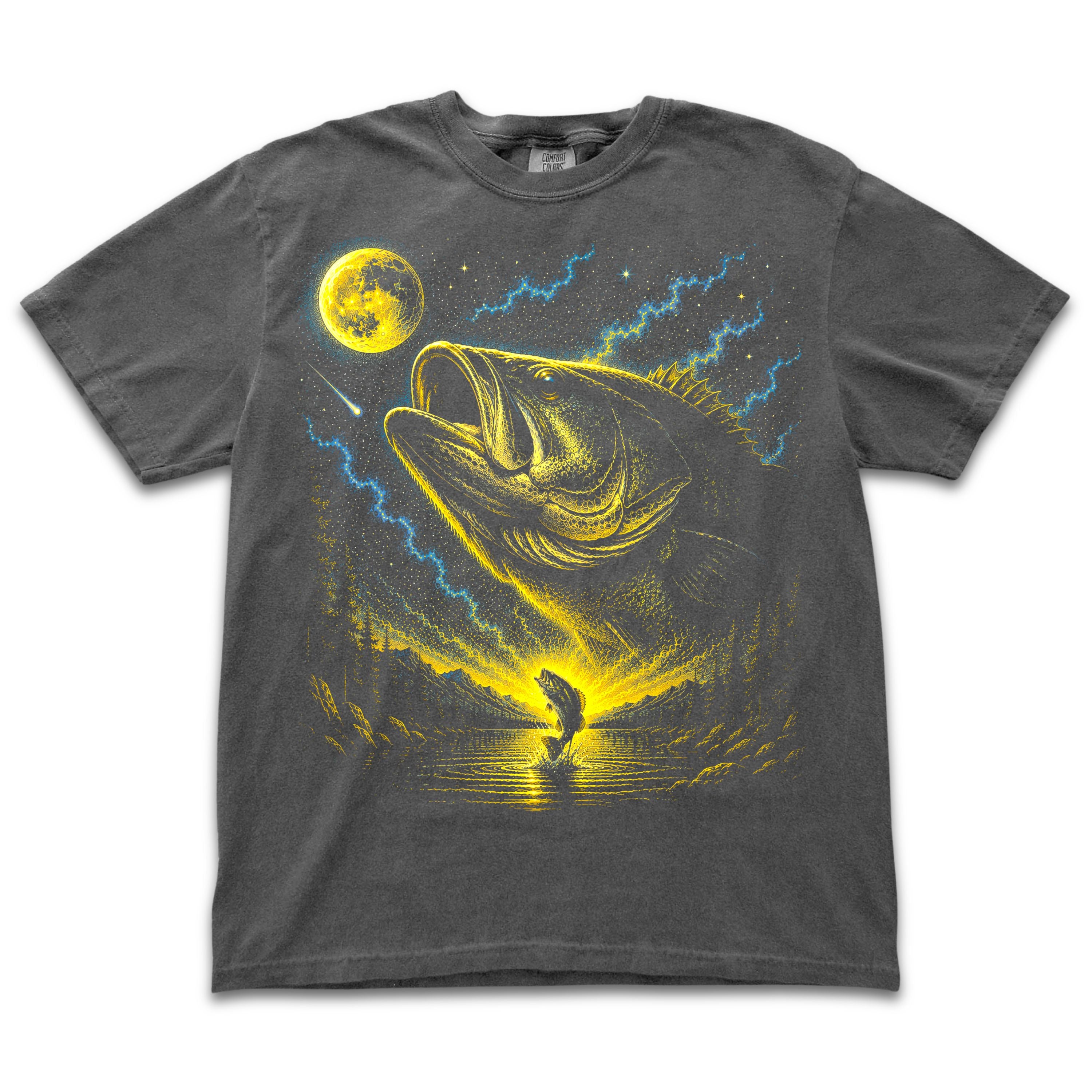 Bass Fish Howling to the Moon