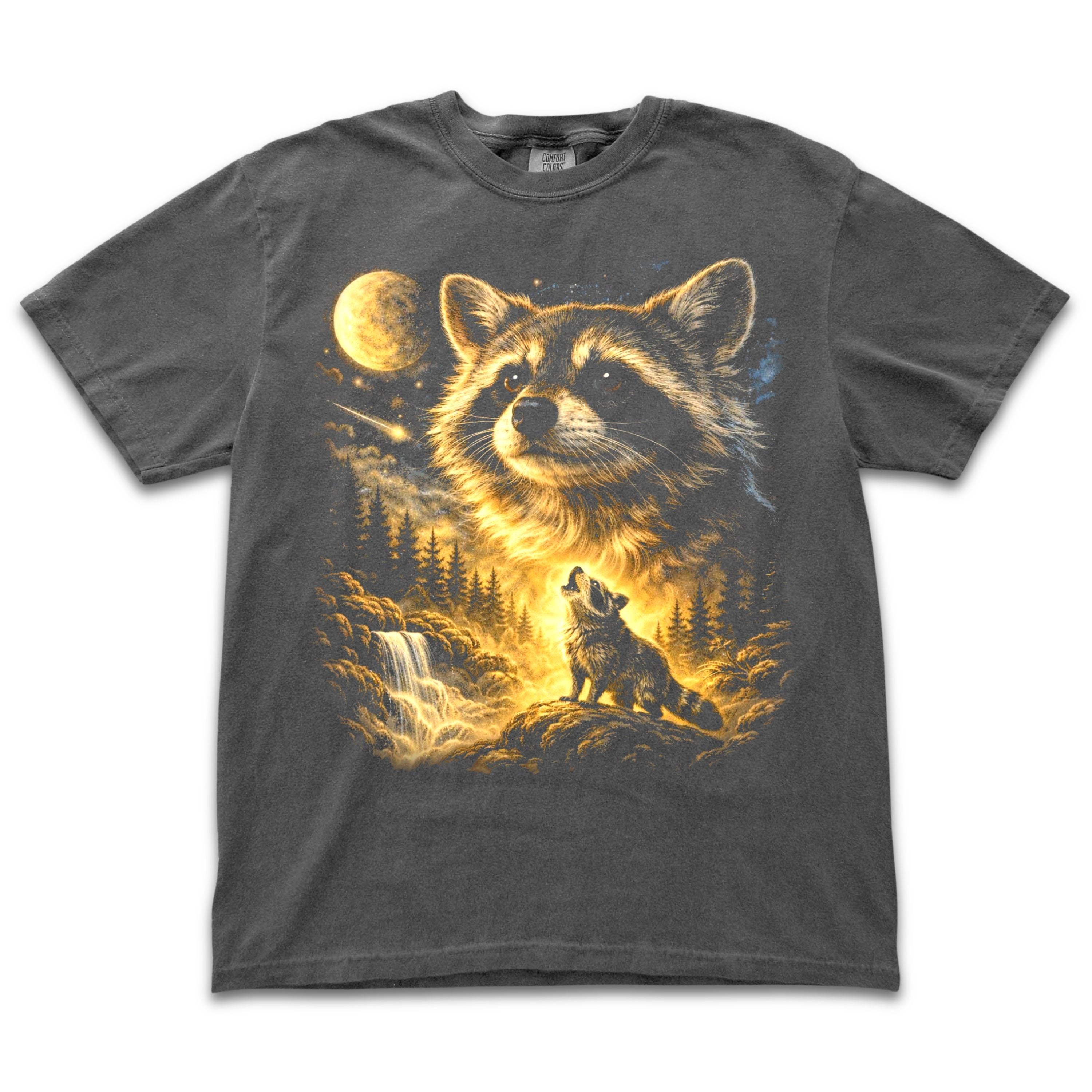 Raccoon Howling to the Moon