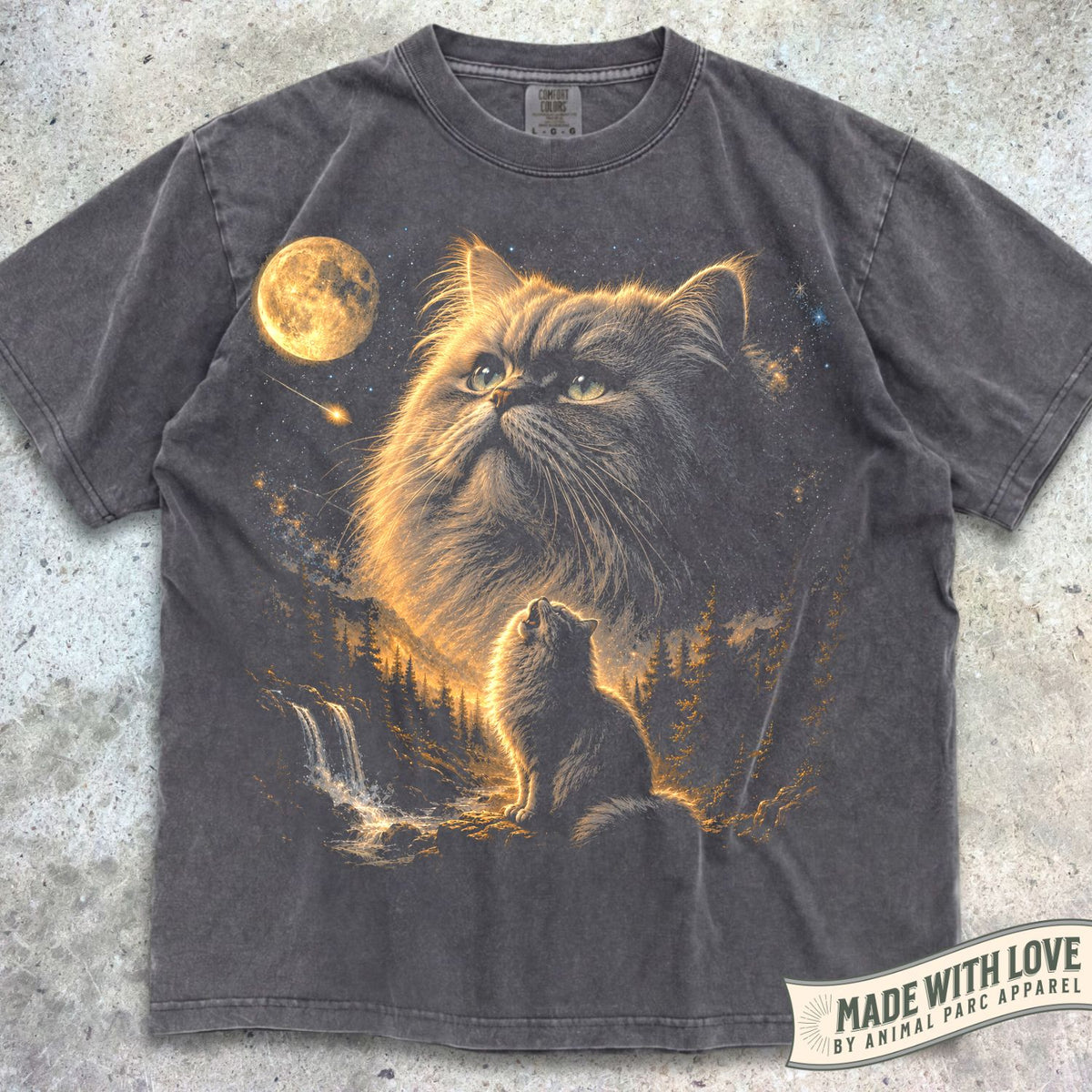 Persian Cat Howling Moon Tee