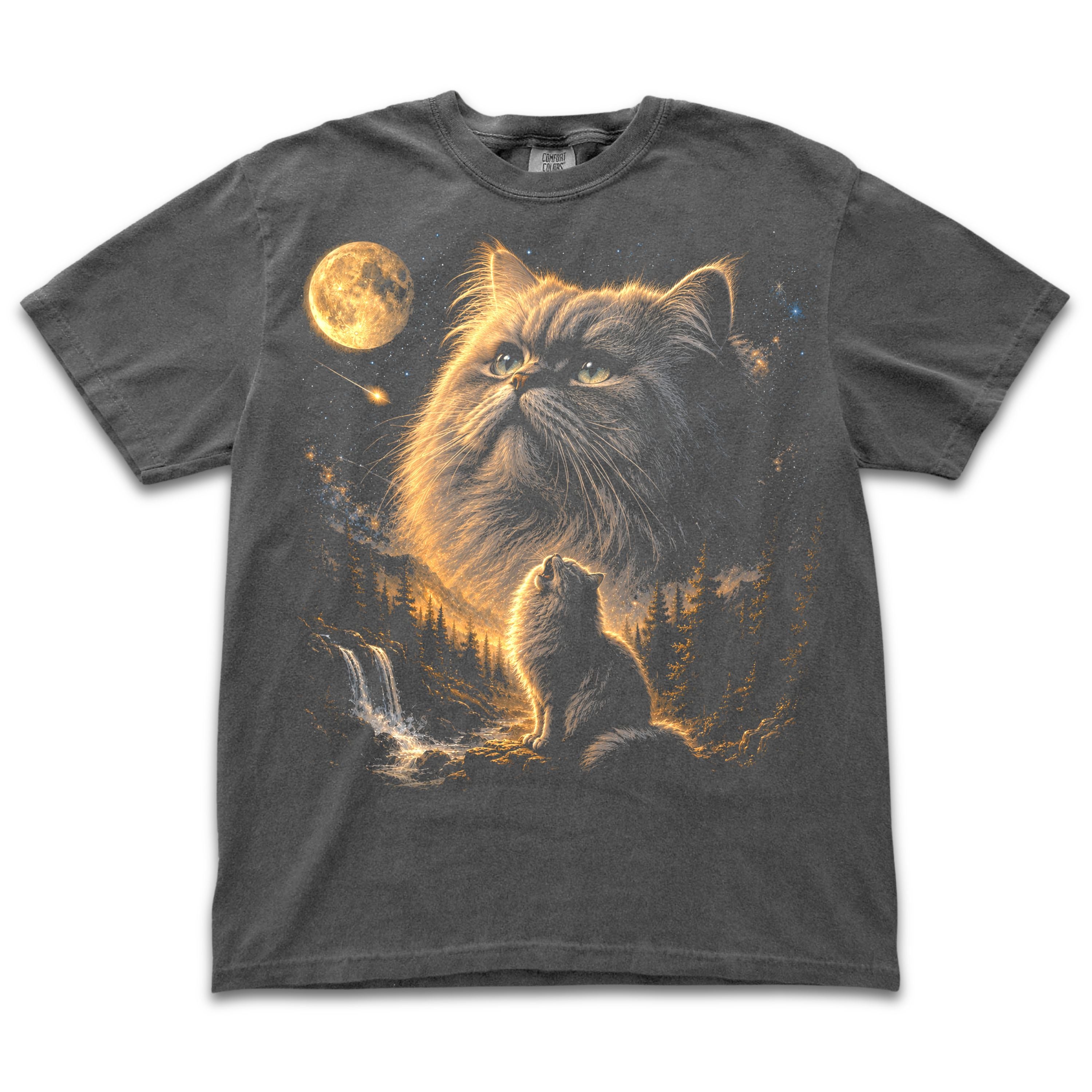 Persian Cat Howling to the Moon