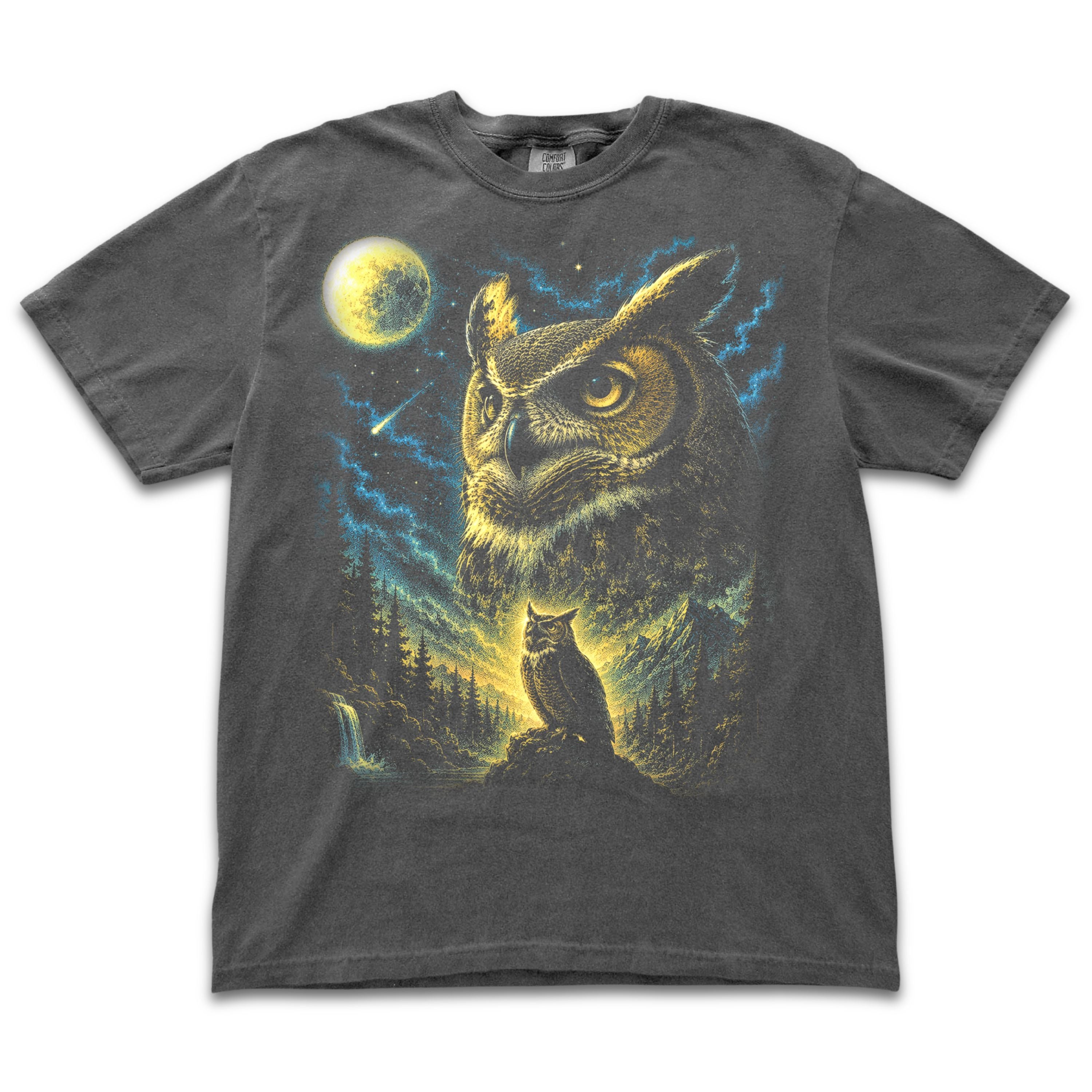 Great Horned Owl in Moonlight
