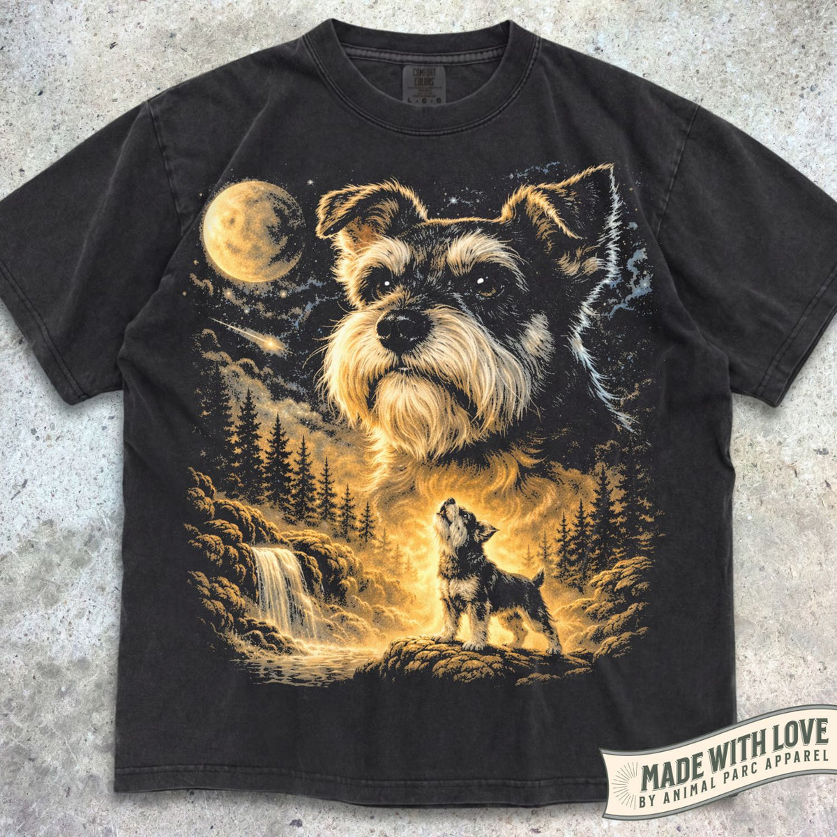 Miniature Schnauzer Howling Moon Tee