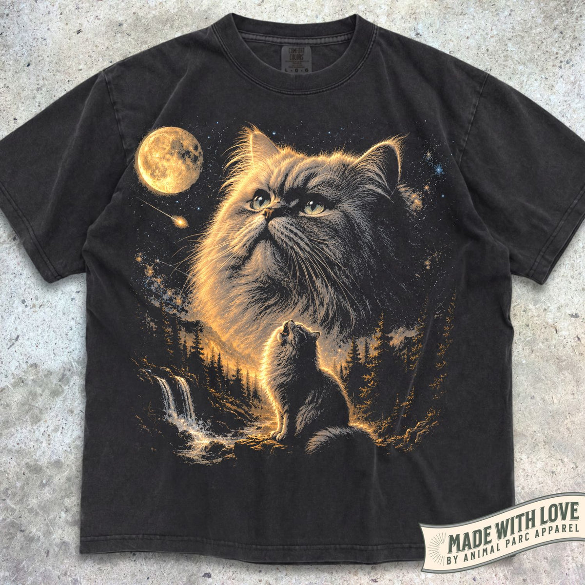Persian Cat Howling Moon Tee