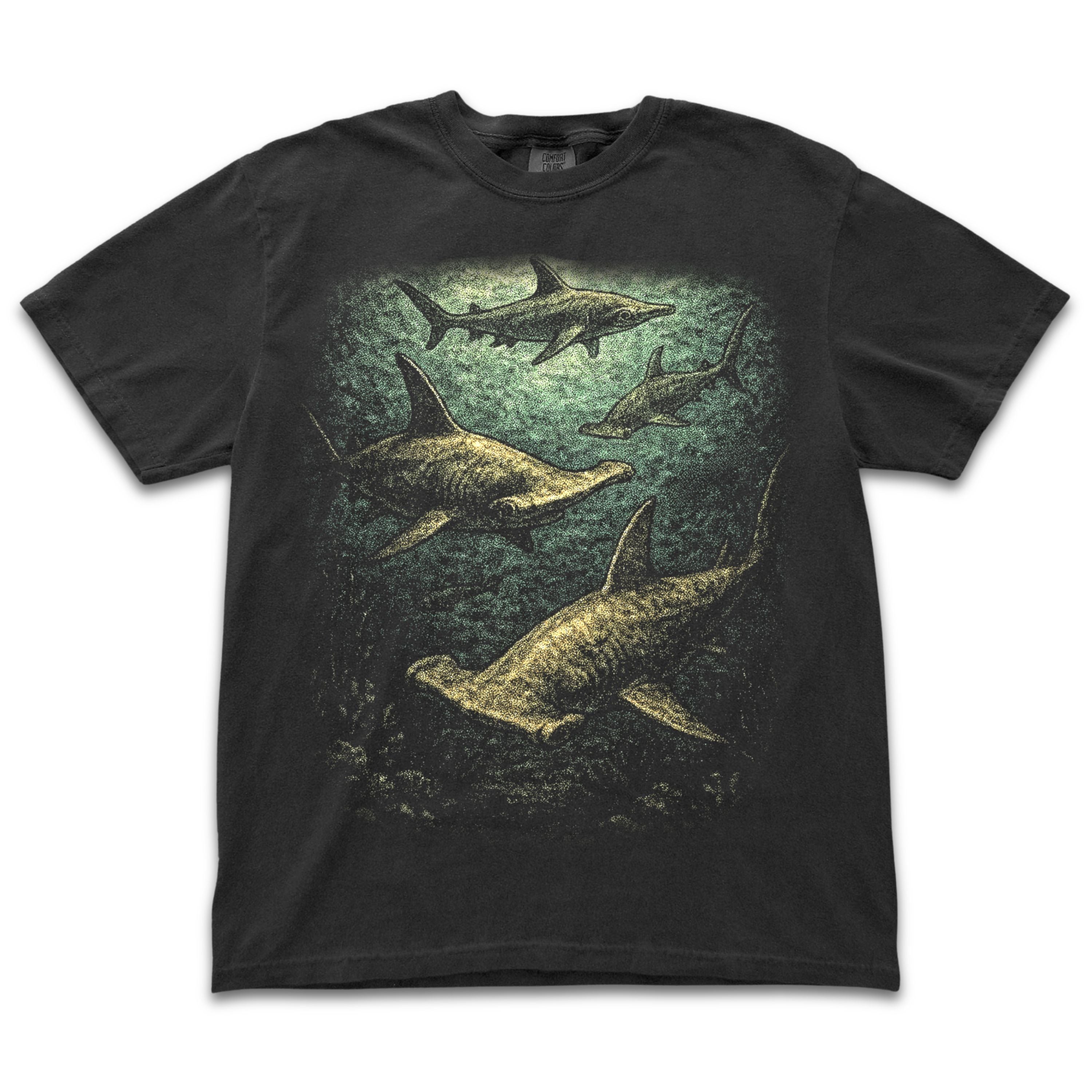 Hammerheads Under Water