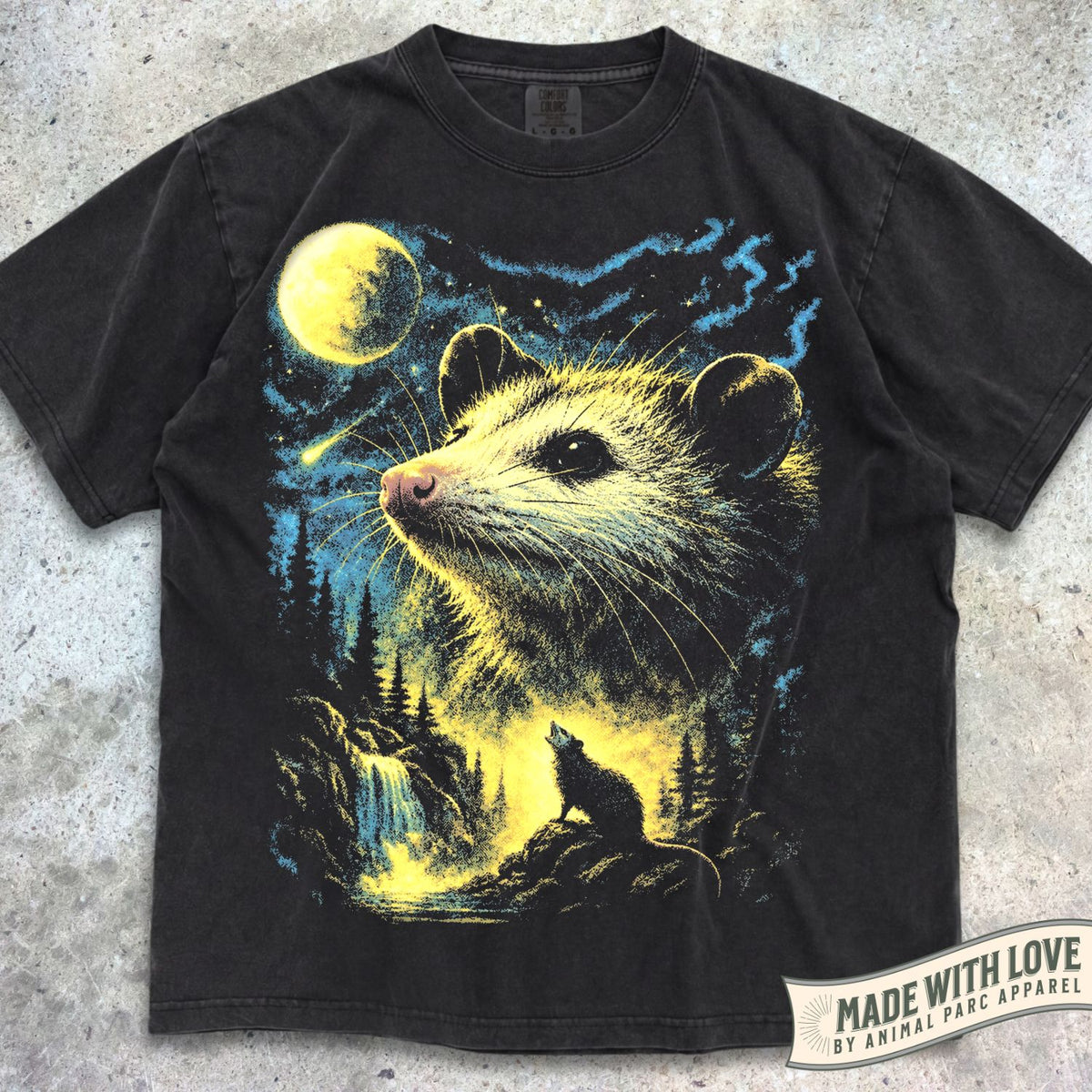 Possum Howling to the Moon Tee