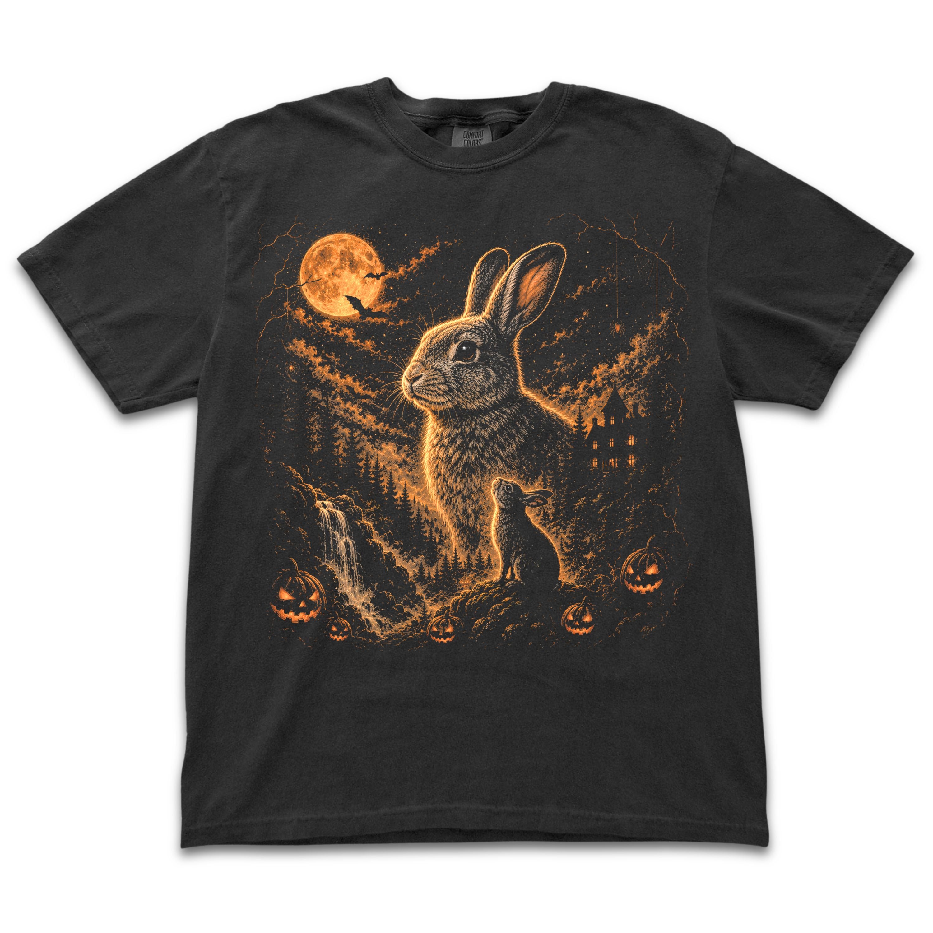 Halloween Rabbit Howling to the Moon