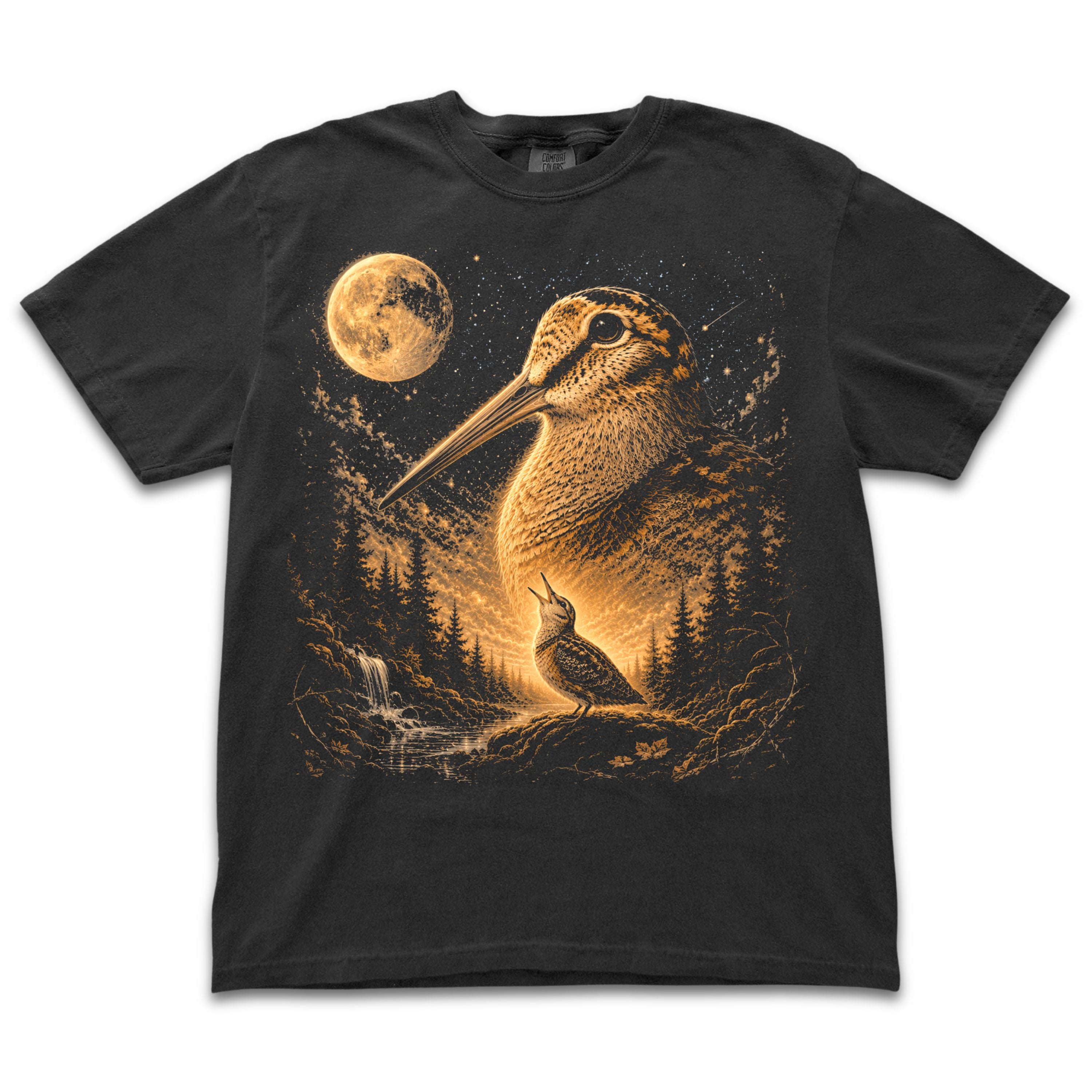 American Woodcock Howling to the Moon