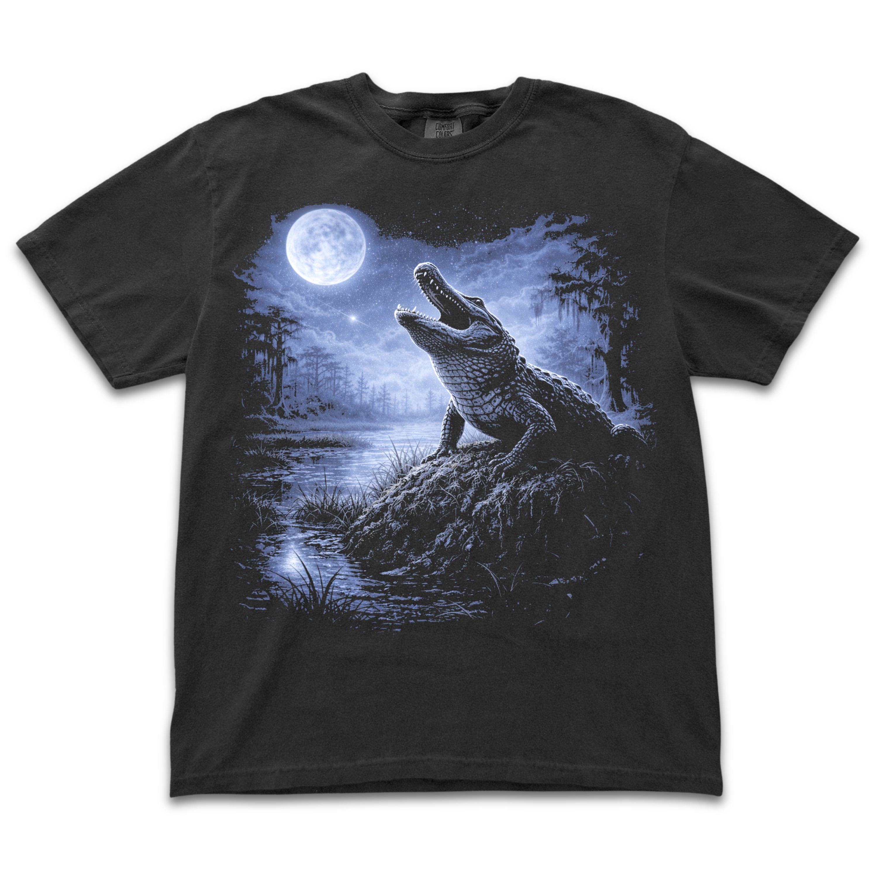 Alligator Howling to the Moon