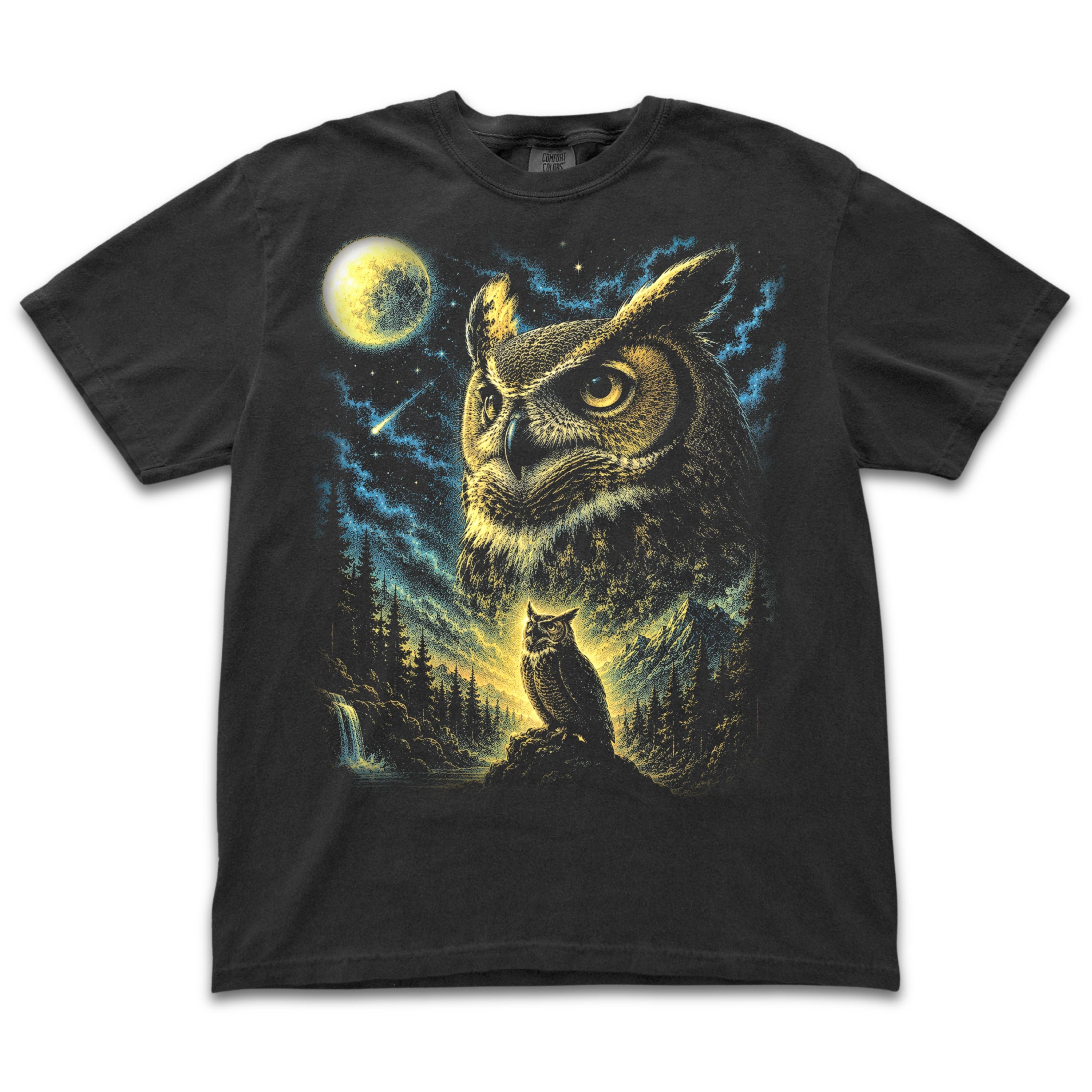 Great Horned Owl in Moonlight