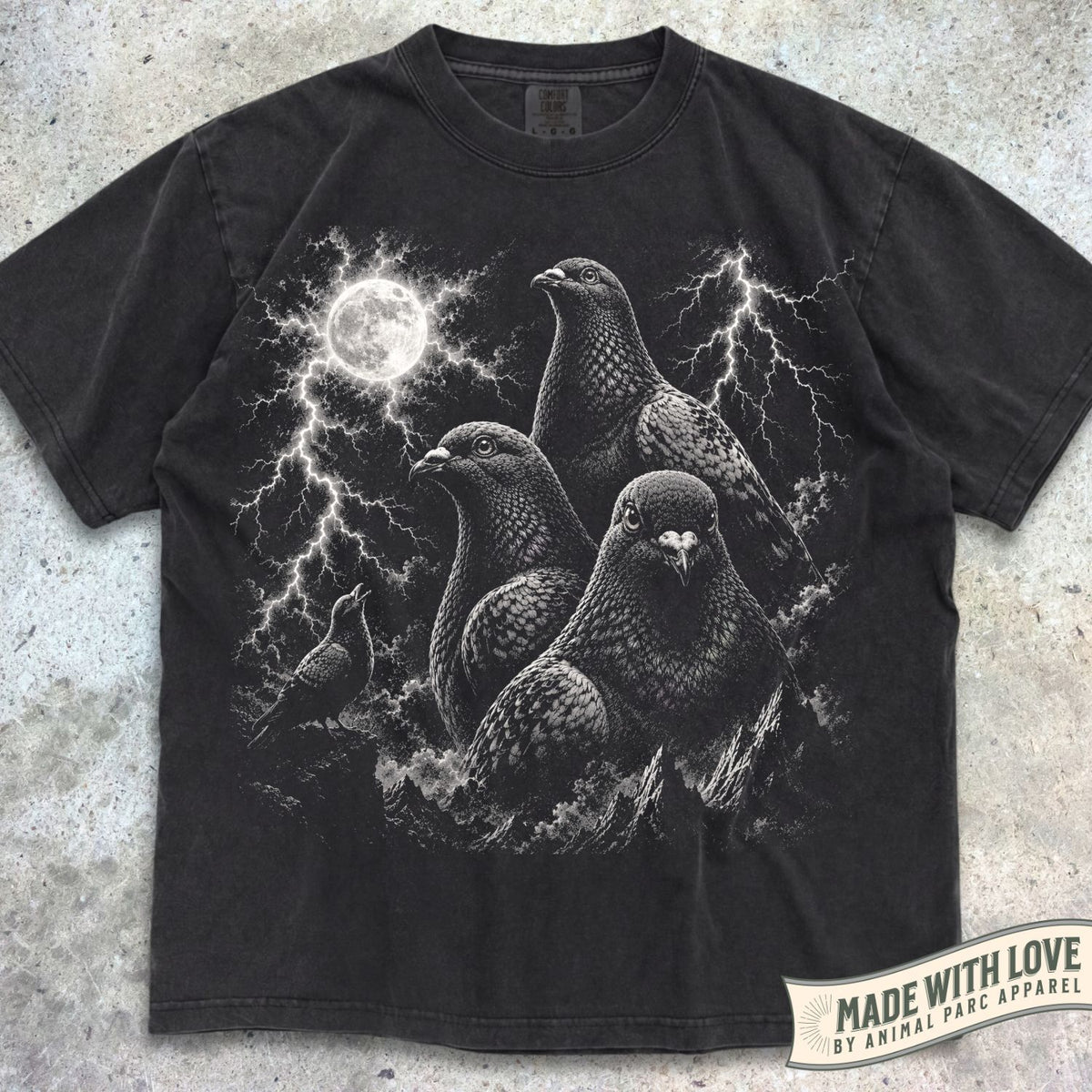 Lightning Pigeons Tee
