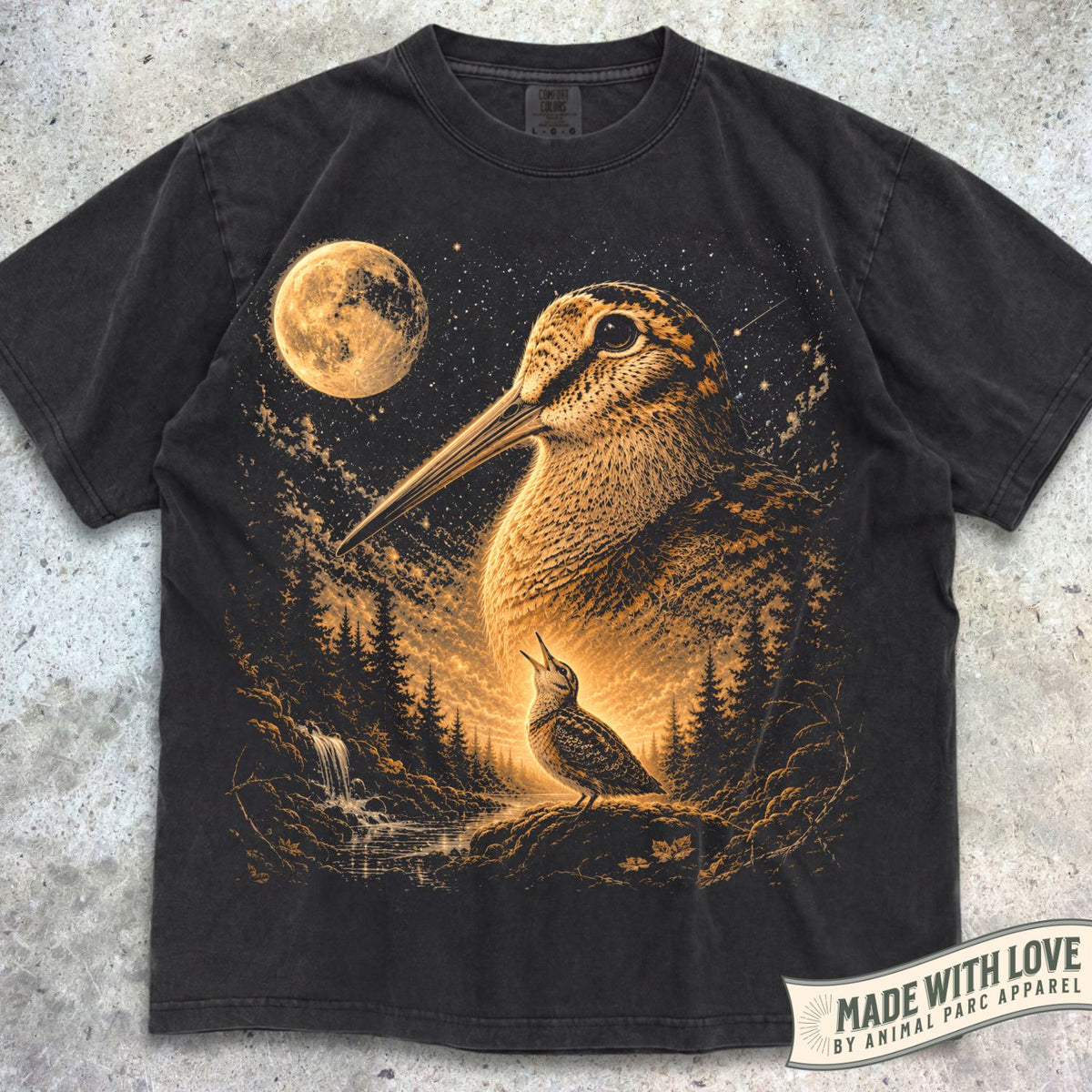 American Woodcock Howling to the Moon