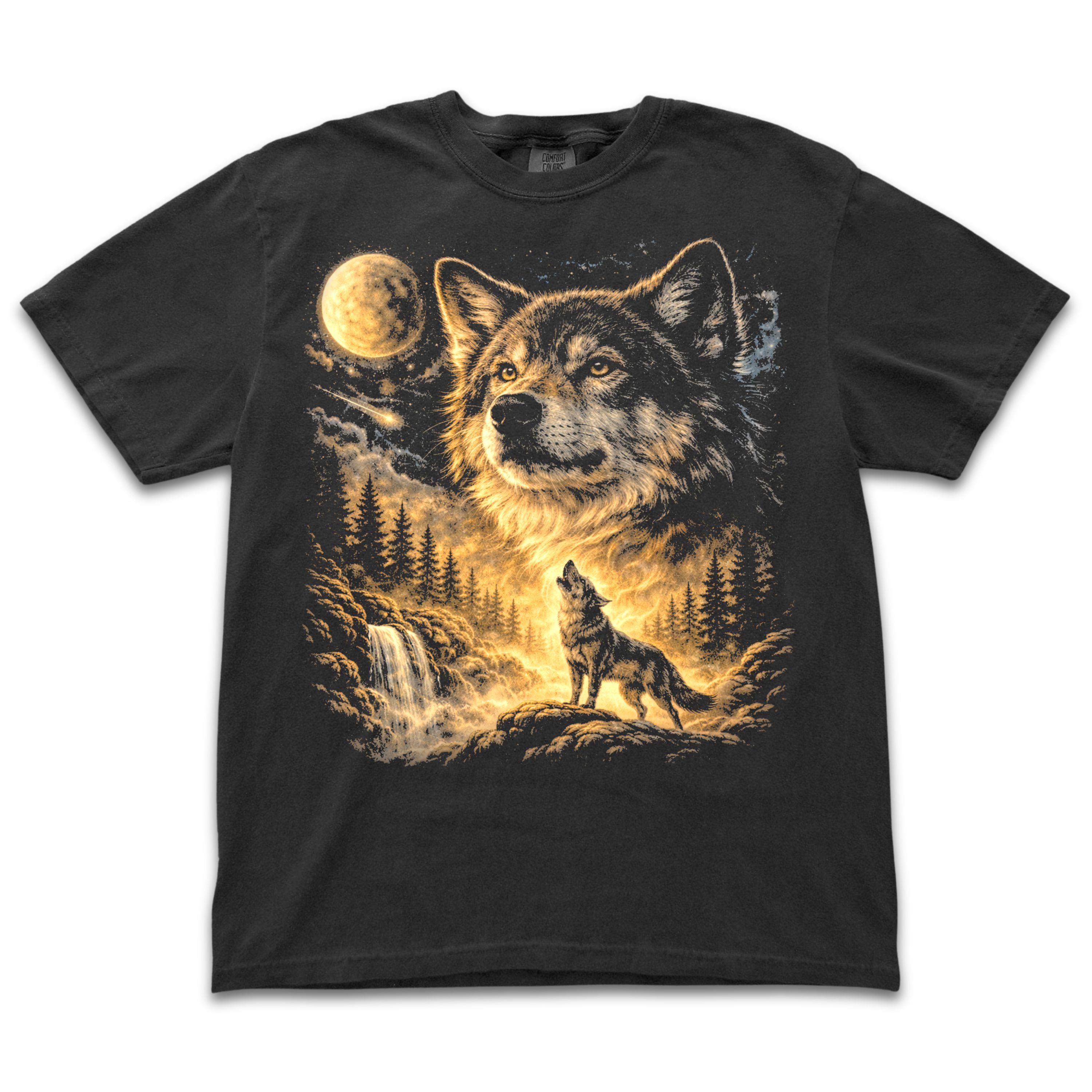 Wolf Howling to the Moon