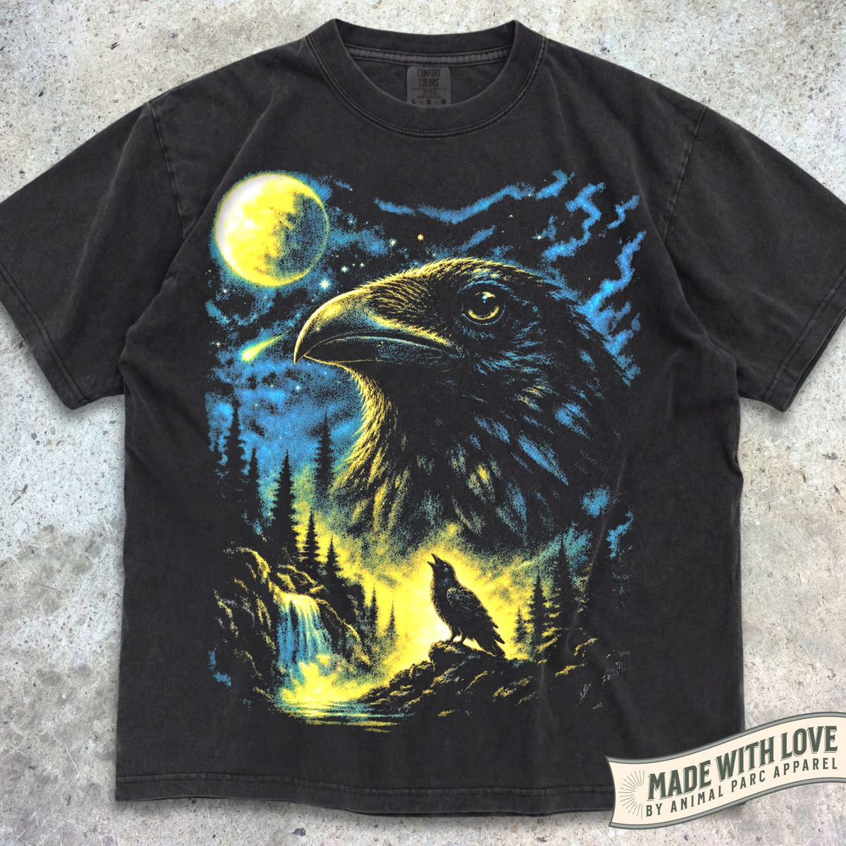 Raven Howling Moon Tee