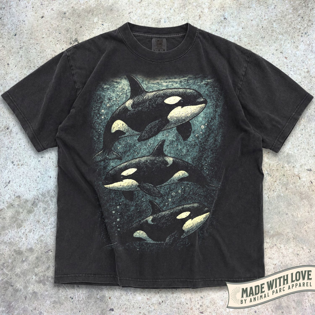 Orcas Under Water Tee