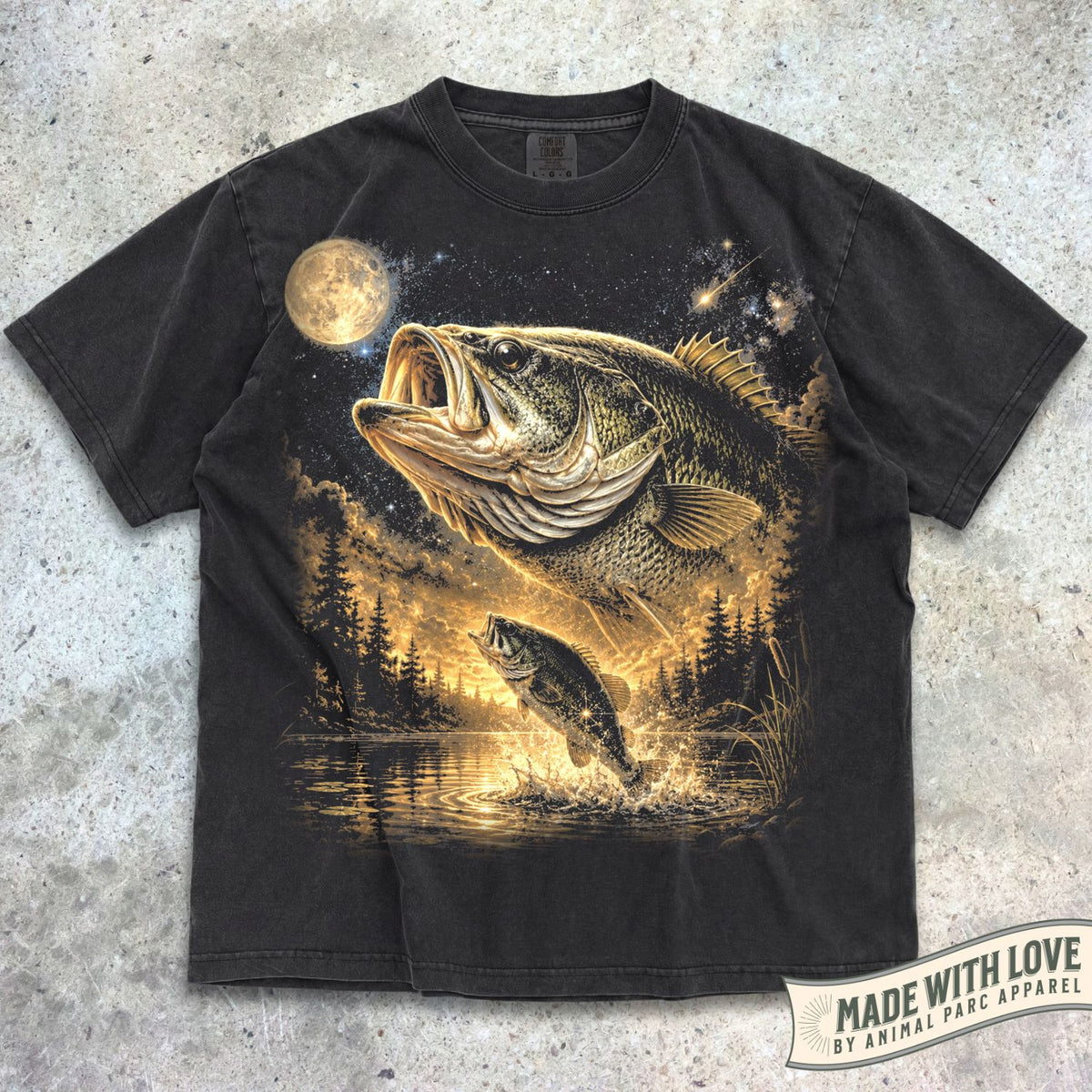 Bass Howling to the Moon Tee