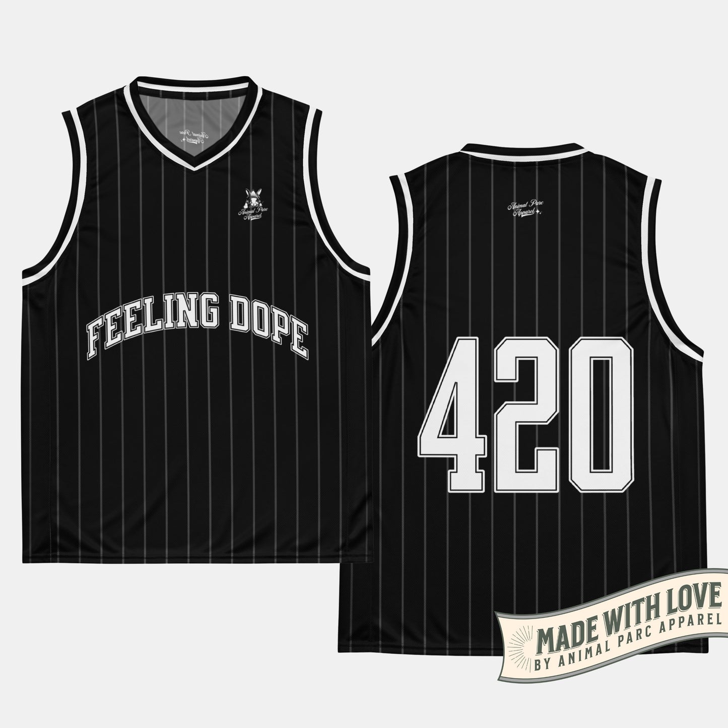 Feeling Dope - Pinstripes Basketball Jersey - Black