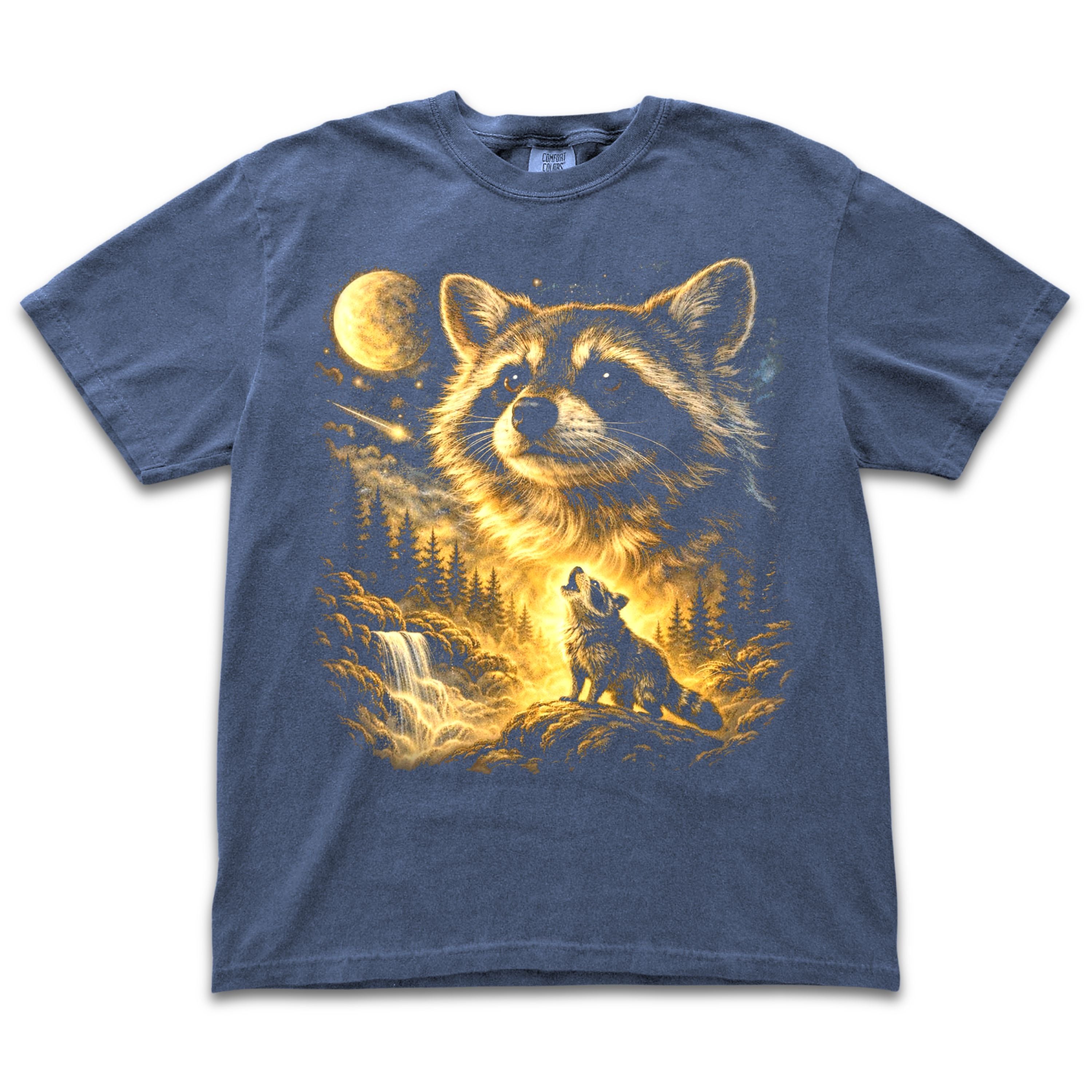 Raccoon Howling to the Moon