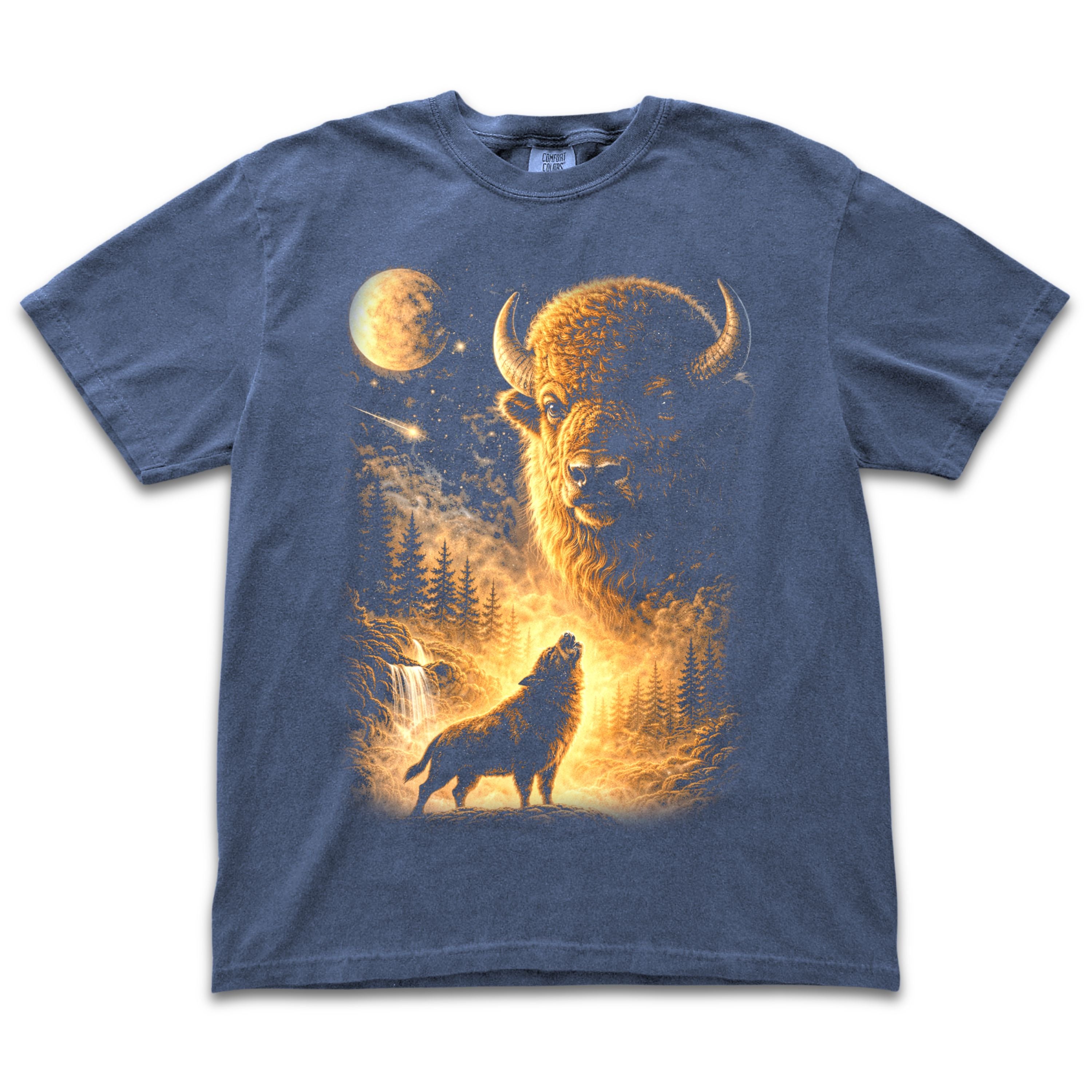 Bison Howling to the Moon