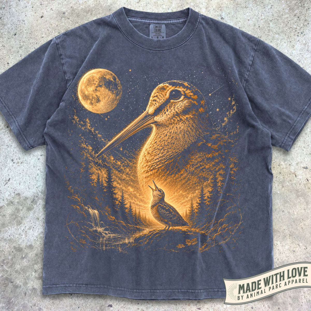 American Woodcock Howling to the Moon