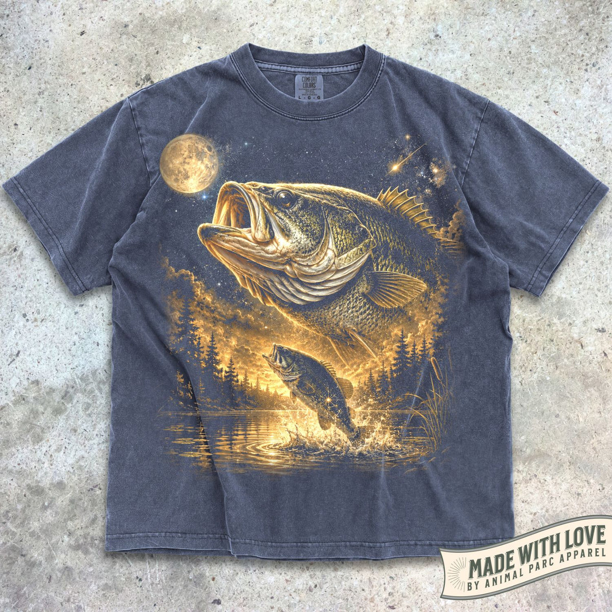 Bass Howling to the Moon Tee