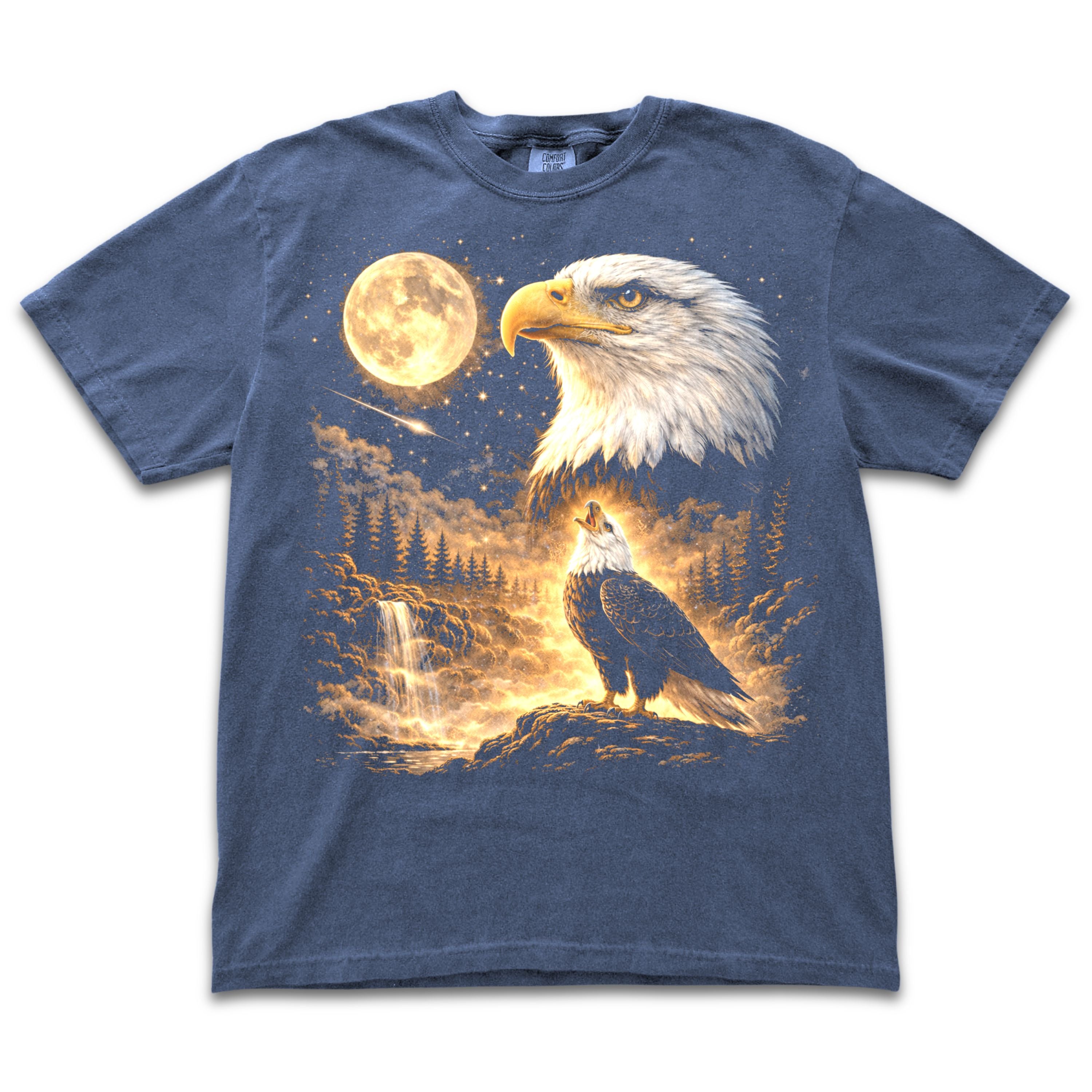 Bald Eagle Howling to the Moon