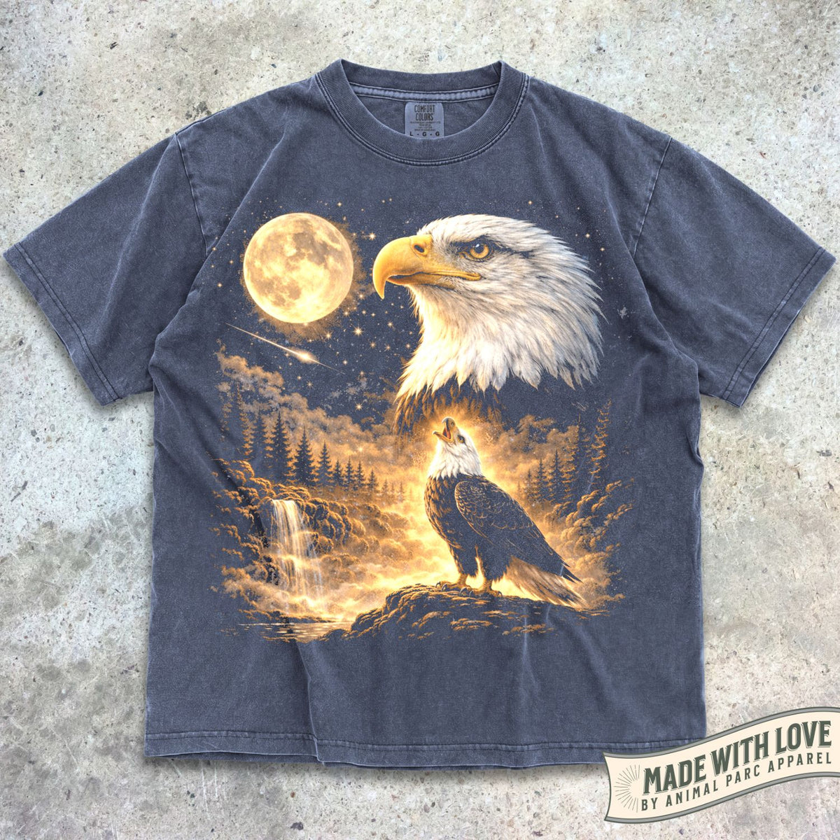 Bald Eagle Howling Moon Tee