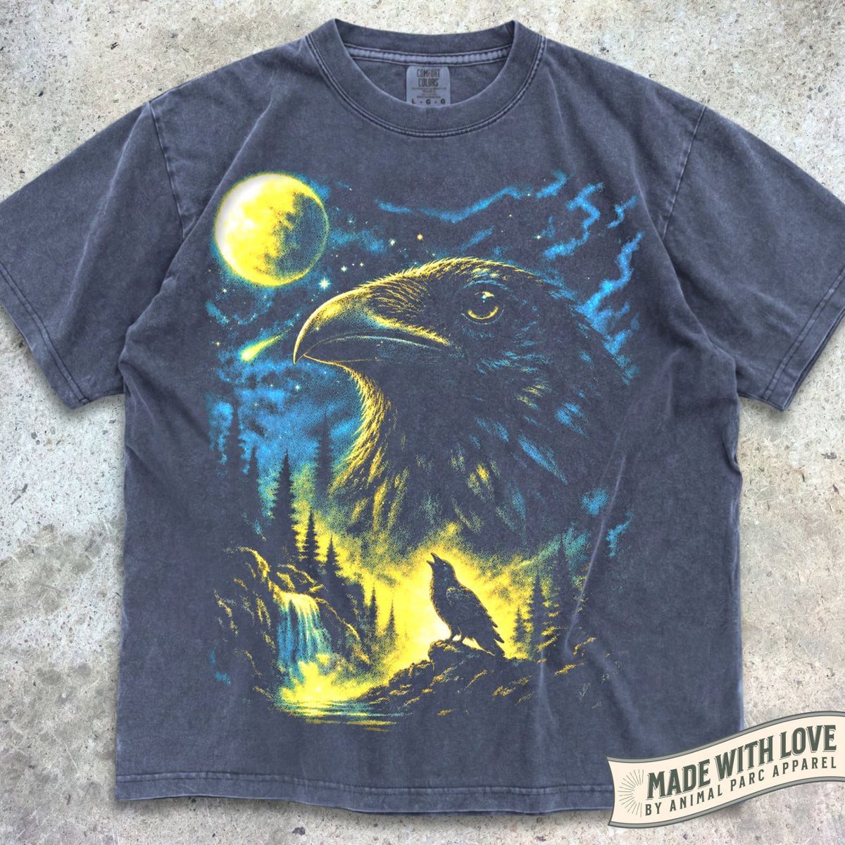 Raven Howling Moon Tee