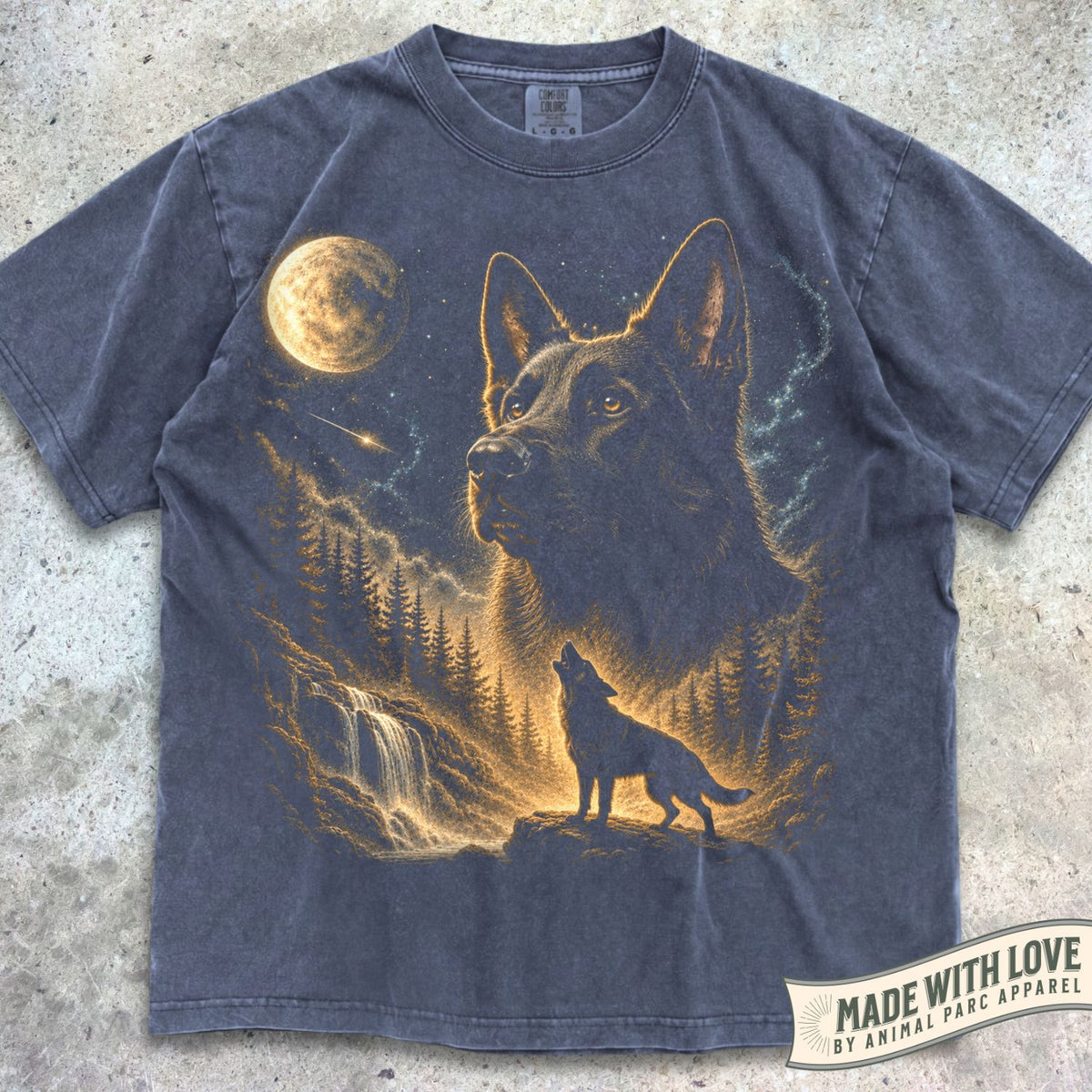 Howling German Shepherd Tee