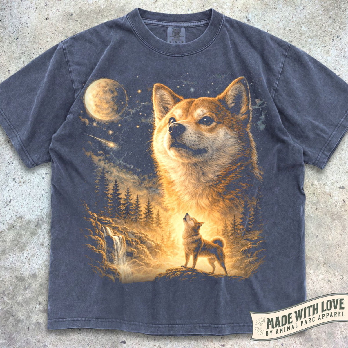 Shiba Inu Howling Moon Tee