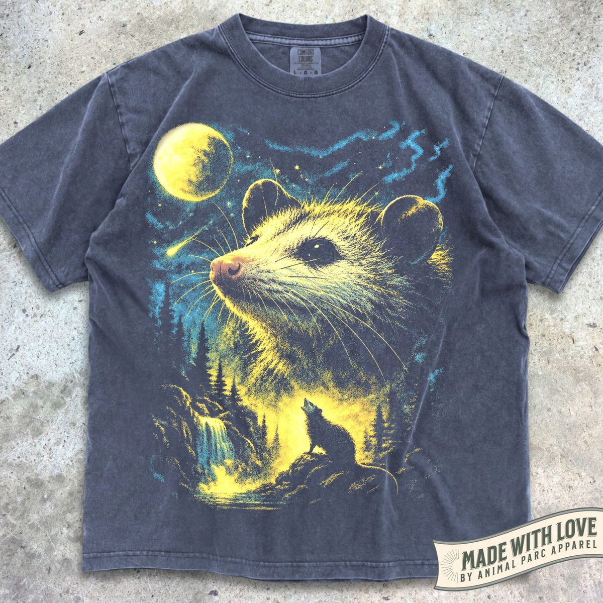 Possum Howling to the Moon Tee