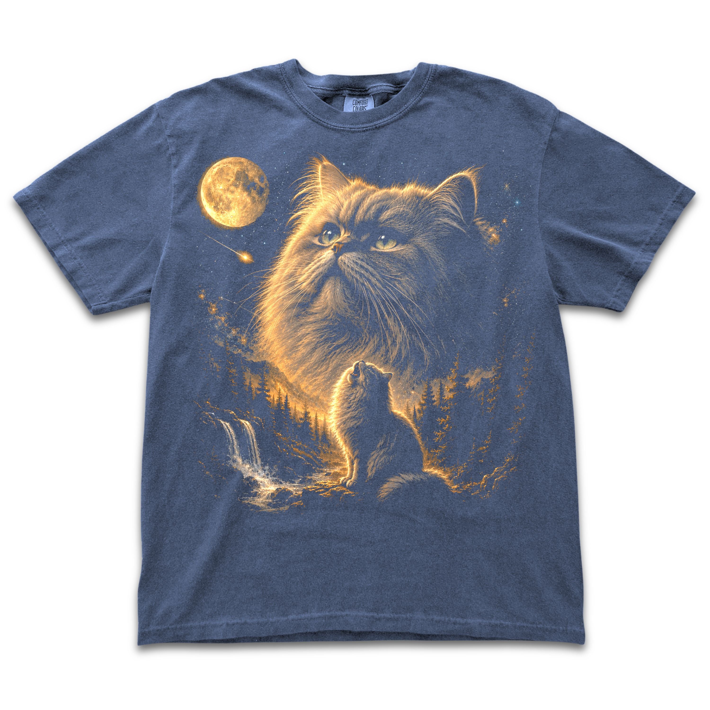 Persian Cat Howling to the Moon