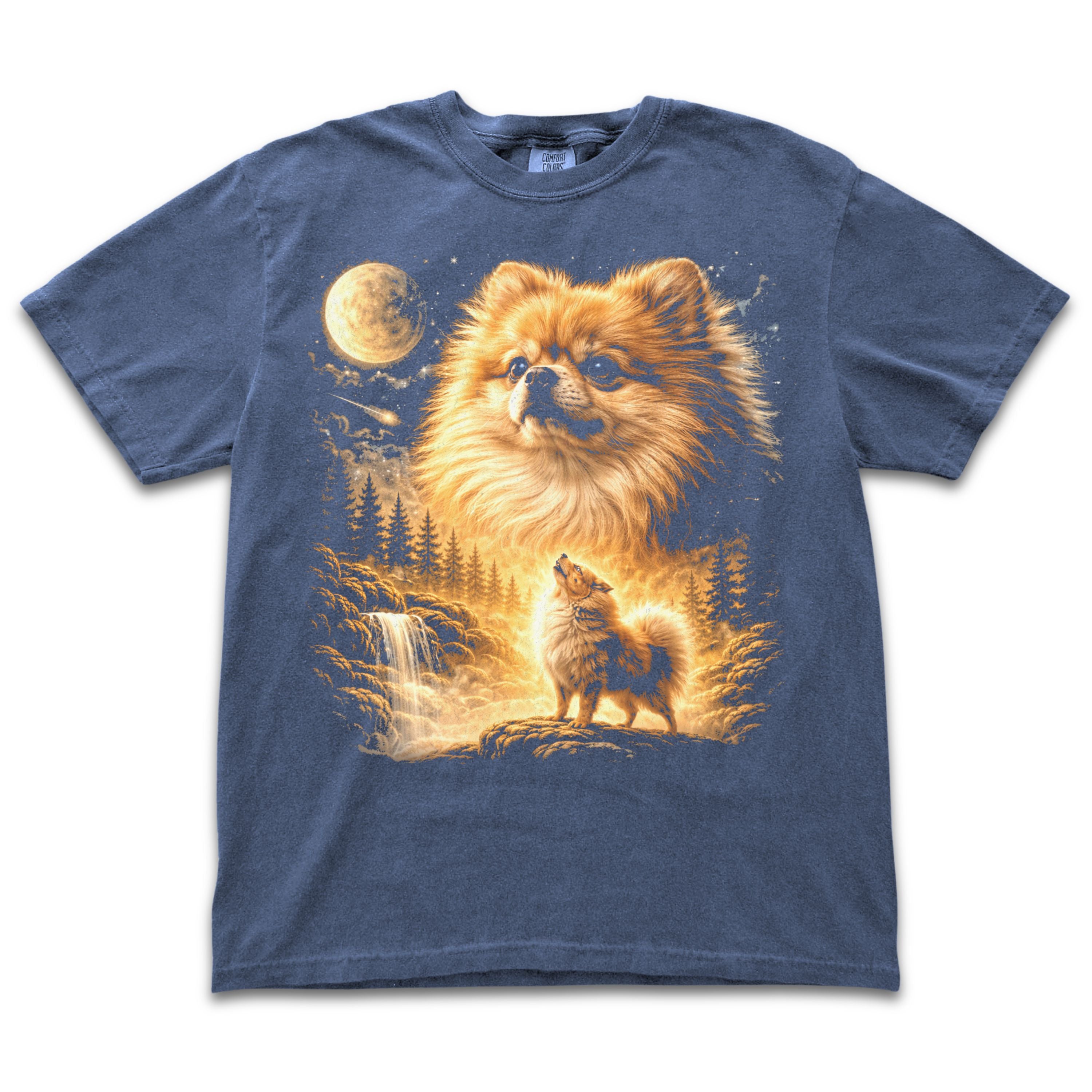 Pomeranian Howling to the Moon