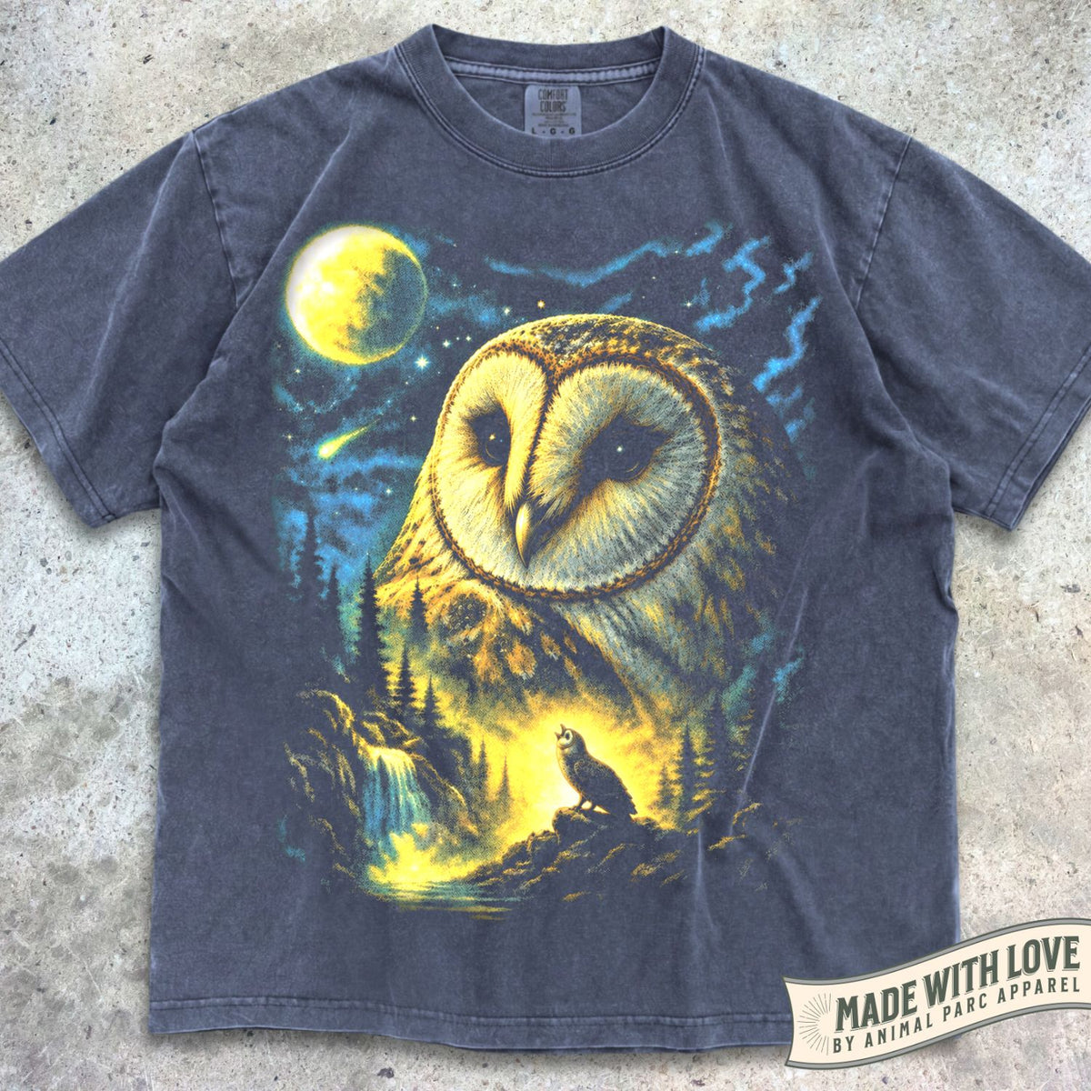 Barn Owl Howling Moon Tee