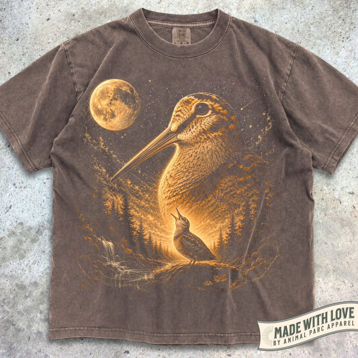 American Woodcock Howling to the Moon