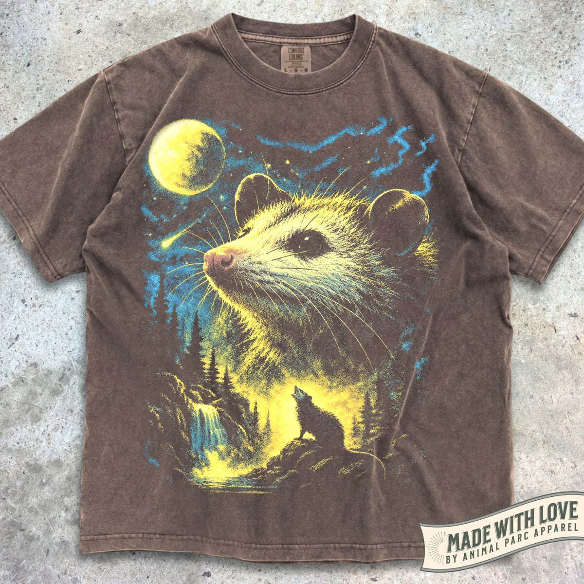 Possum Howling to the Moon Tee
