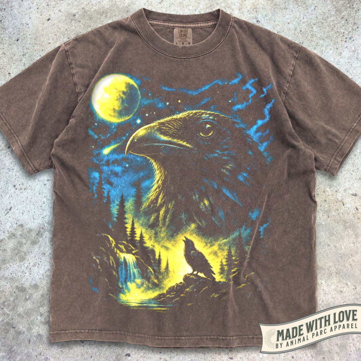 Raven Howling Moon Tee