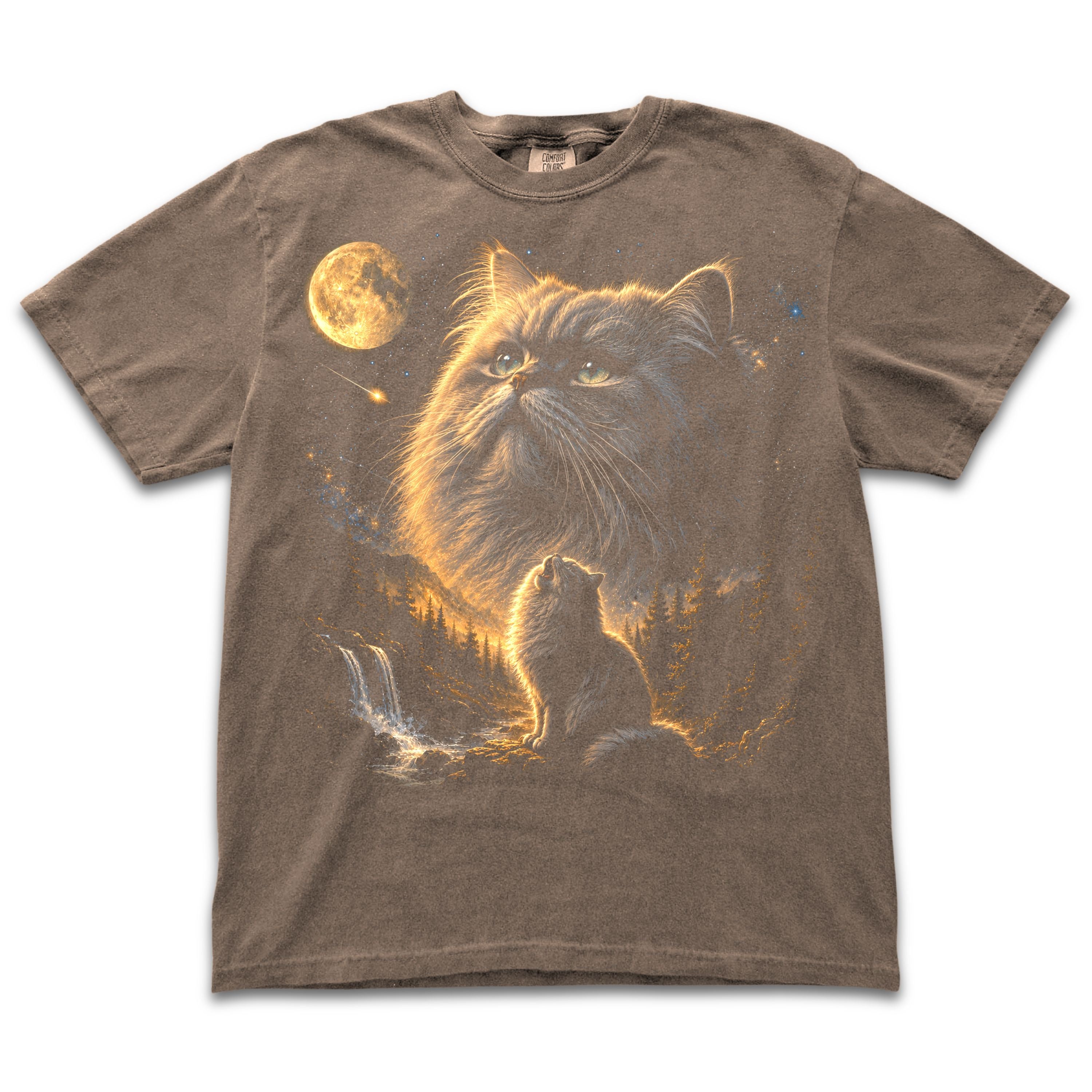 Persian Cat Howling to the Moon