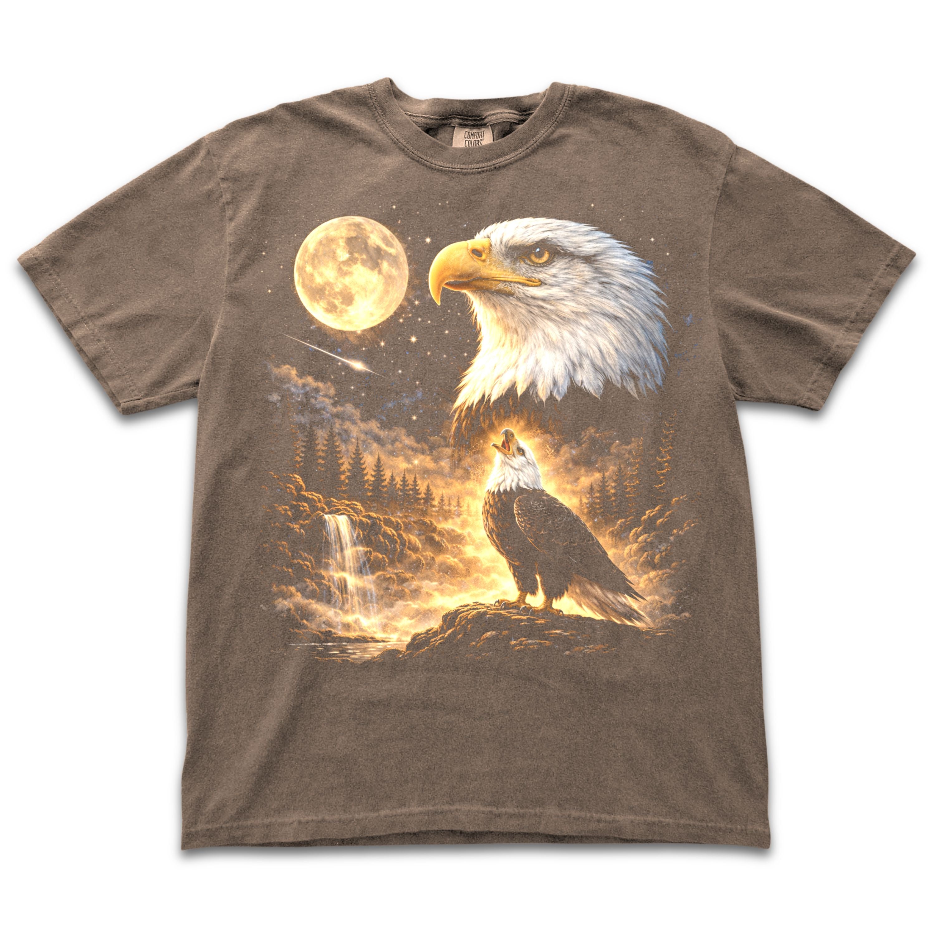 Bald Eagle Howling to the Moon