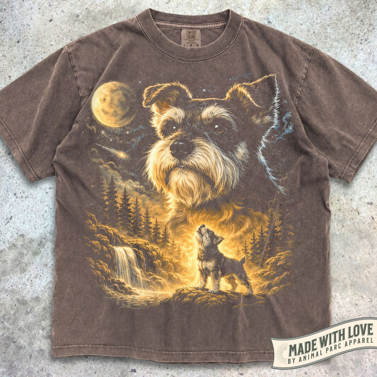 Miniature Schnauzer Howling Moon Tee