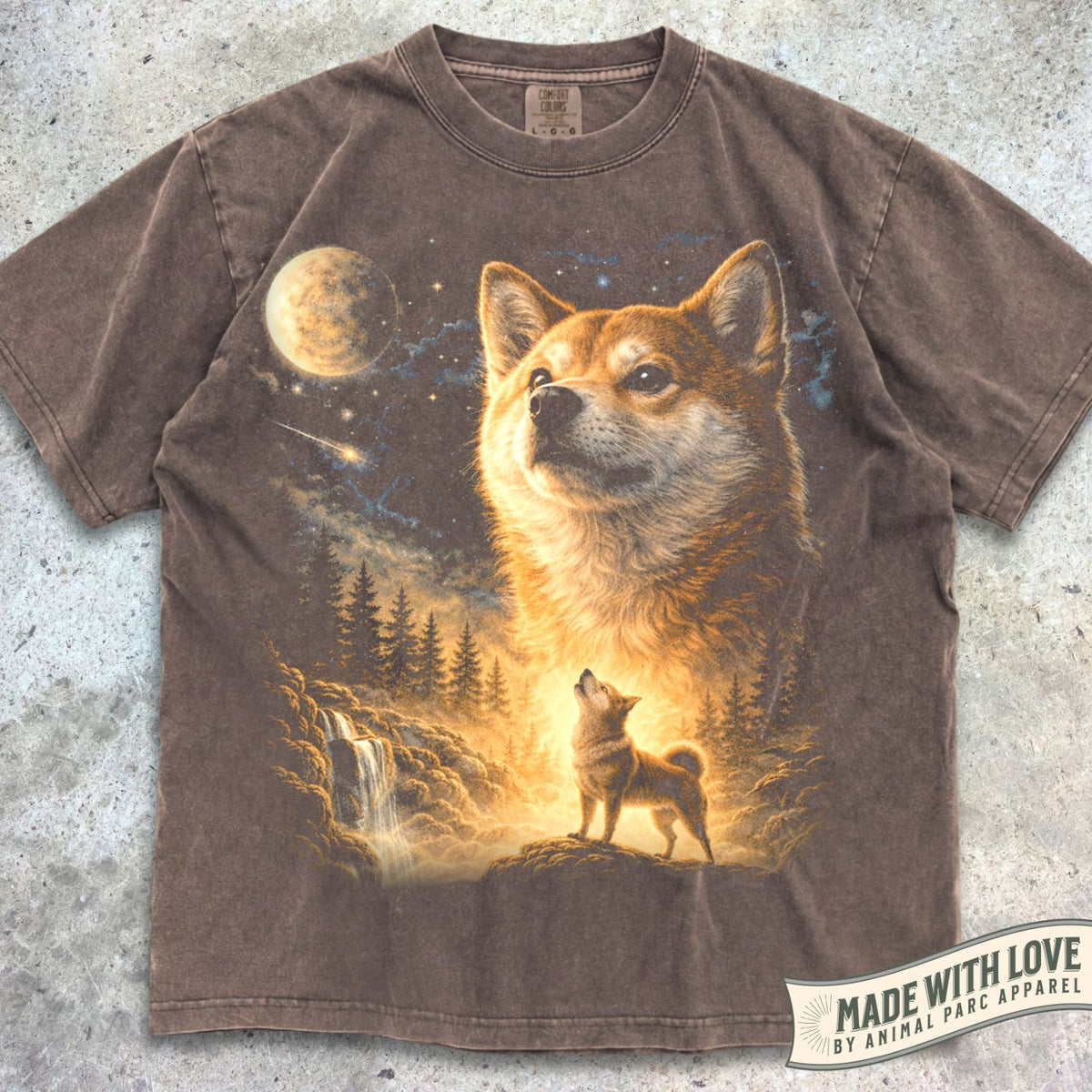 Shiba Inu Howling Moon Tee