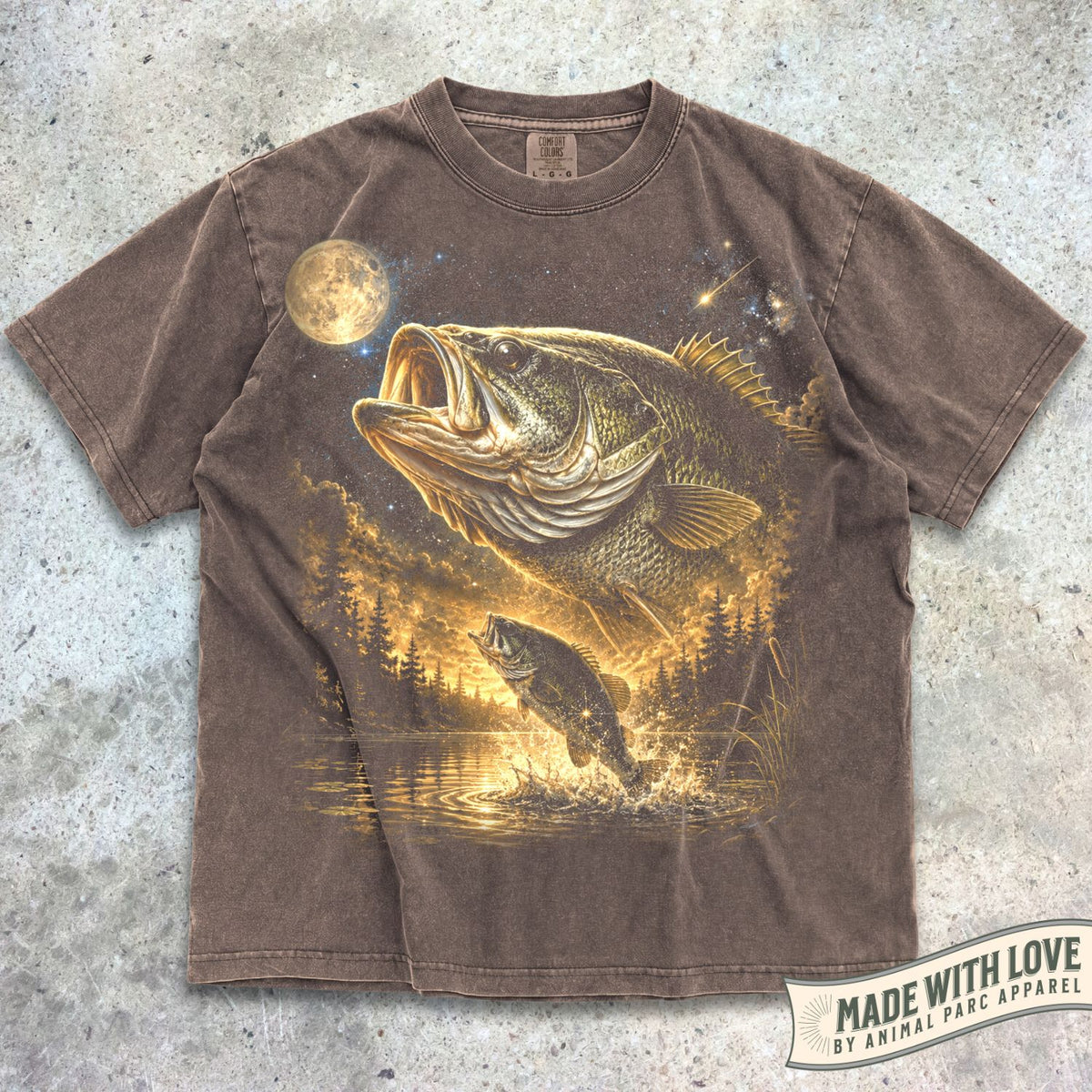 Bass Howling to the Moon Tee