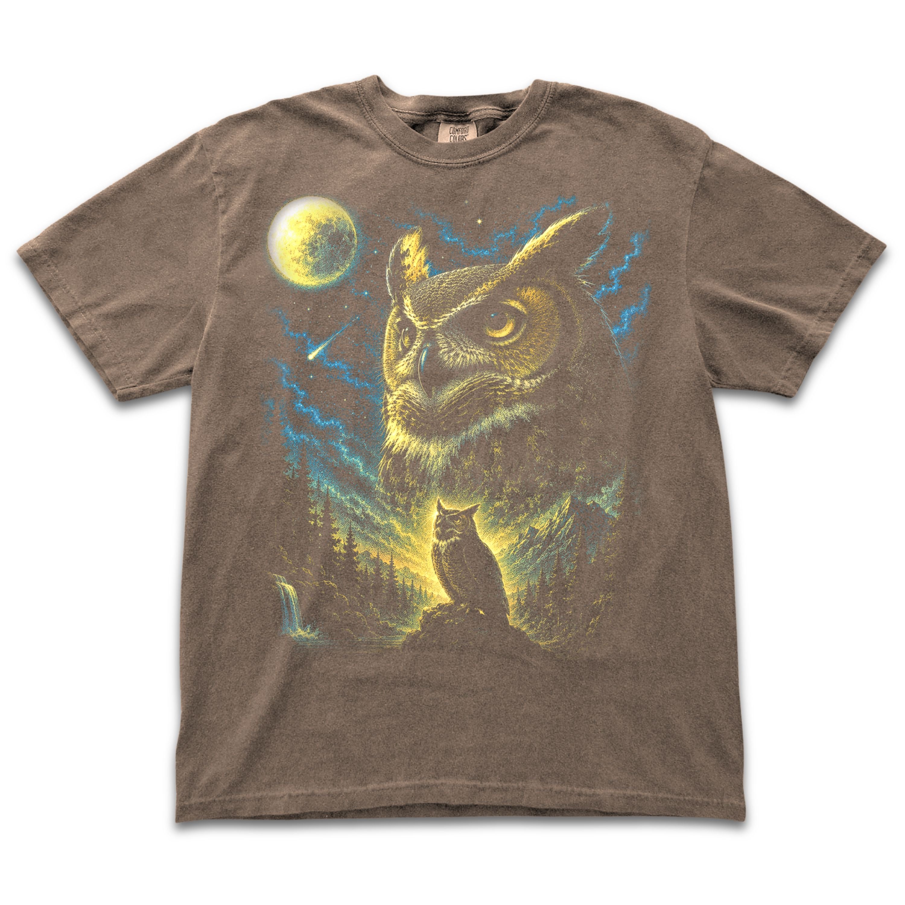 Great Horned Owl in Moonlight