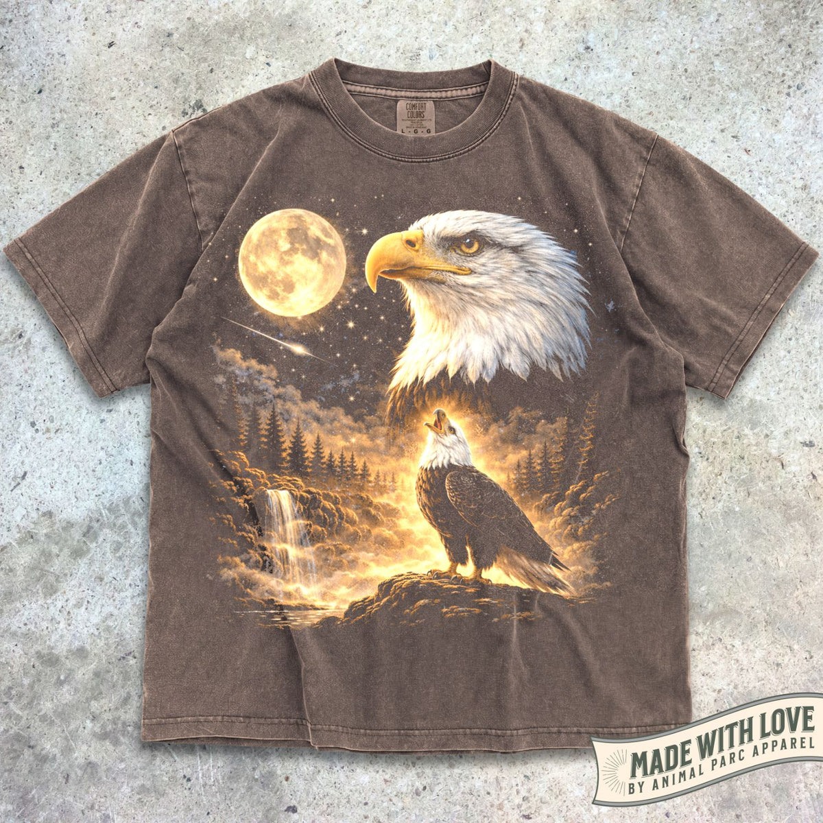 Bald Eagle Howling Moon Tee