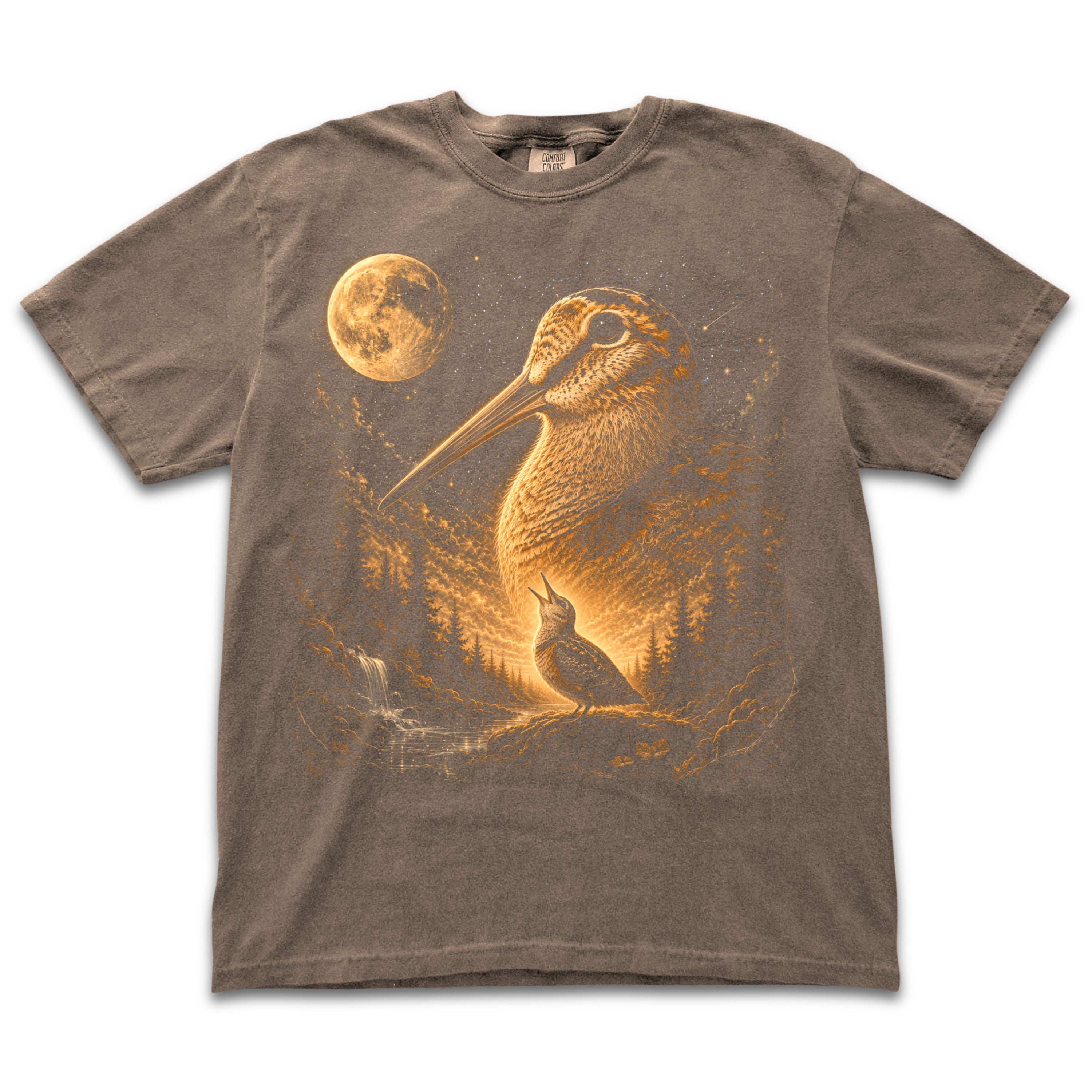 American Woodcock Howling to the Moon