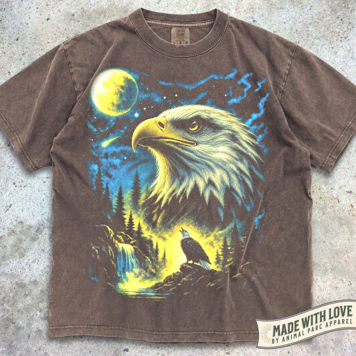Bald Eagle Howling Moon Tee