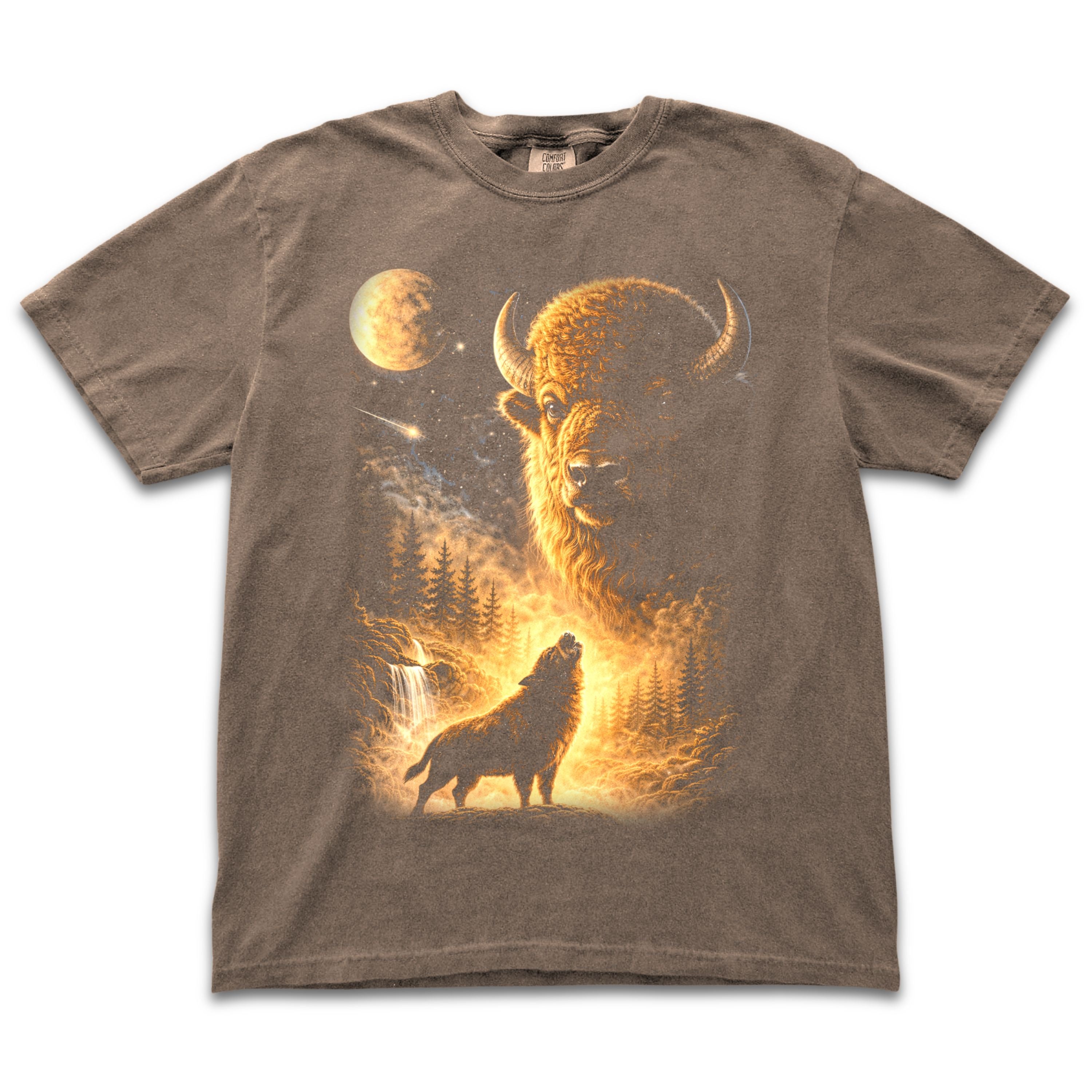 Bison Howling to the Moon